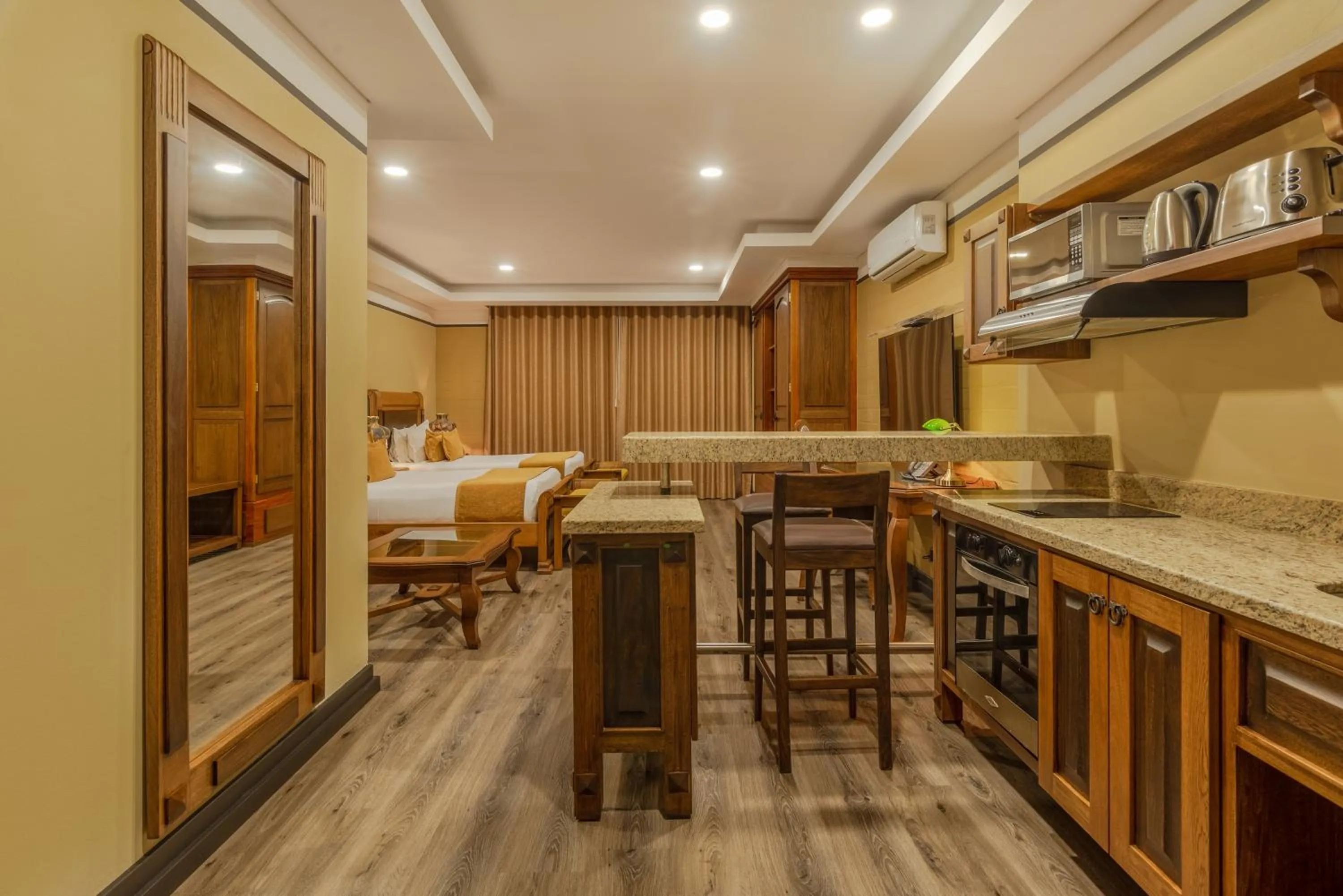 Kitchen or kitchenette in Hotel Du Parc
