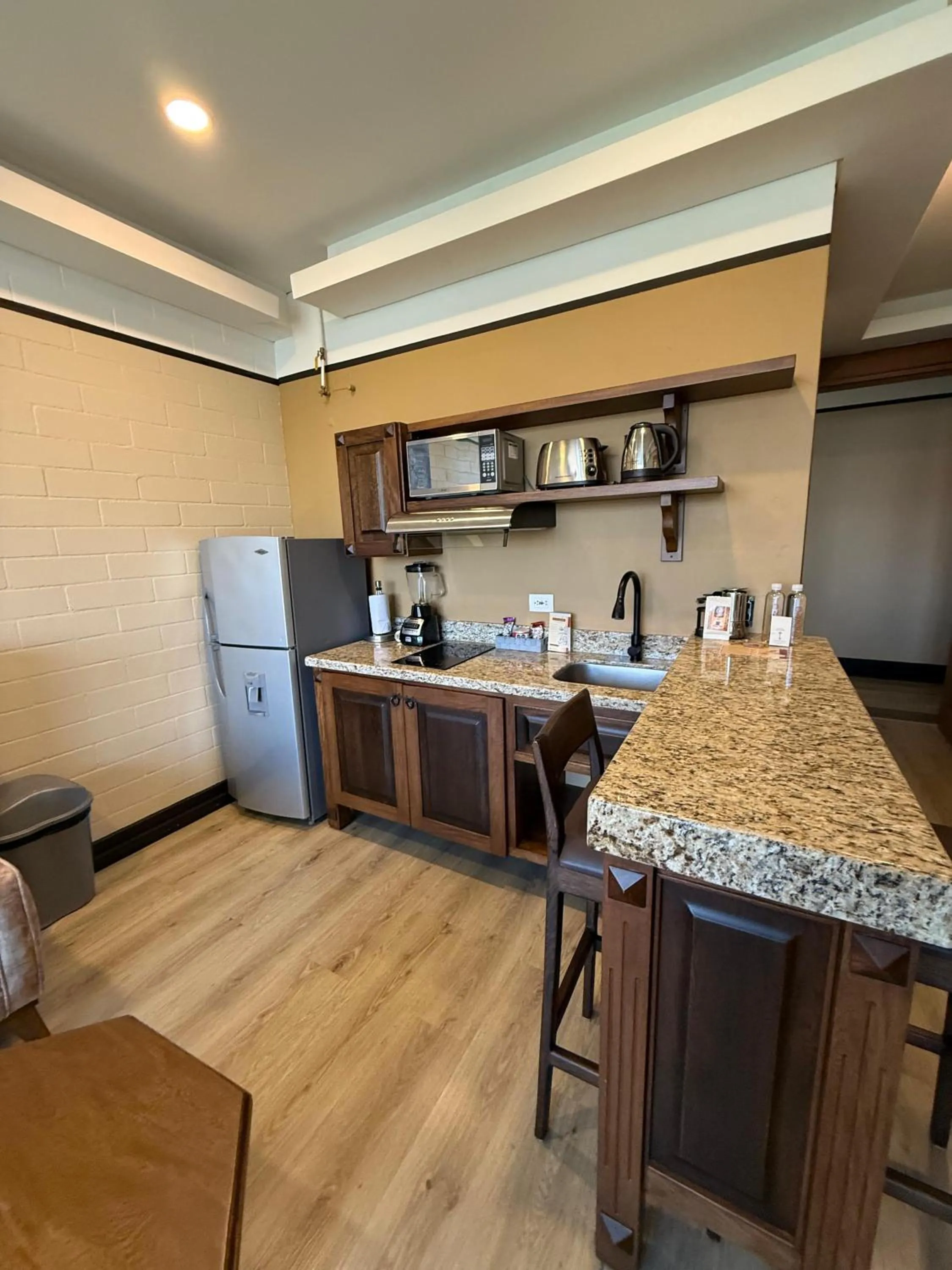 Kitchen or kitchenette in Hotel Du Parc