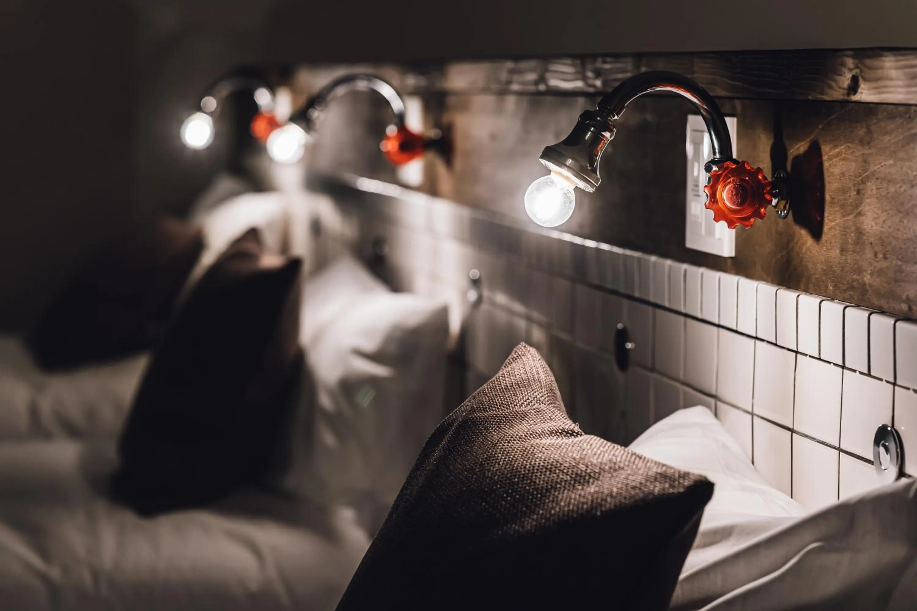 Decorative detail, Bed in Yamahana Onsen Tonden Japanese Inn