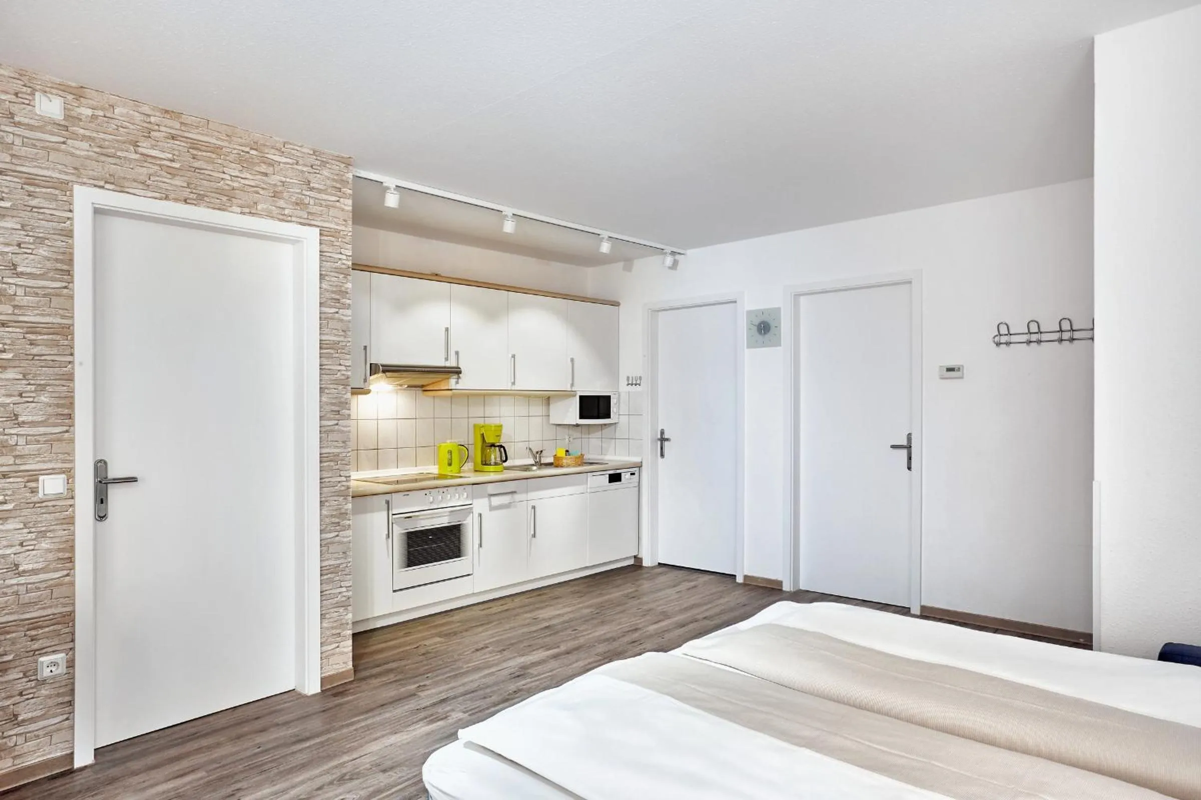 Coffee/tea facilities, Bed in A plus Ferienpark Usedom