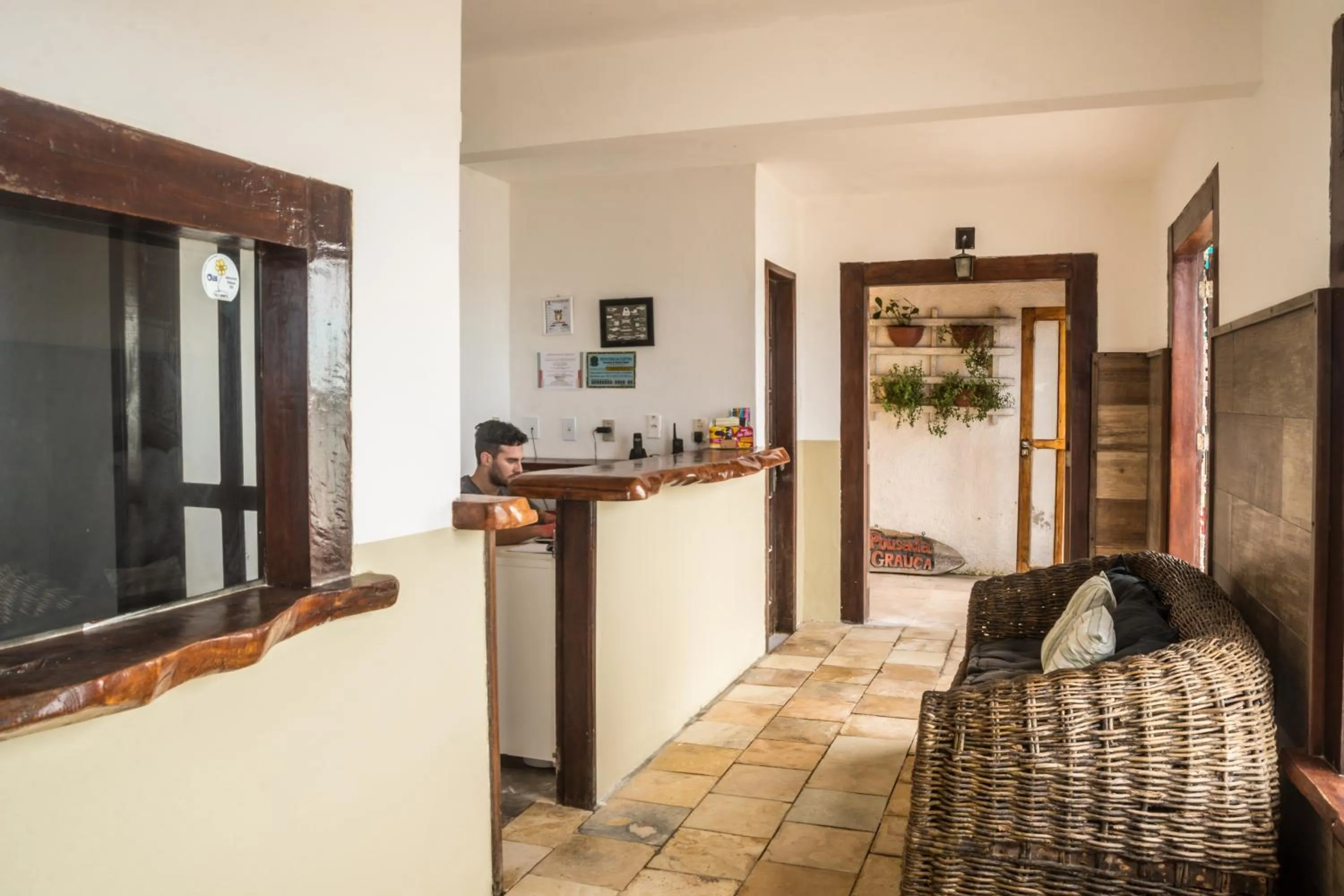 Lobby or reception in Pousada Grauçá
