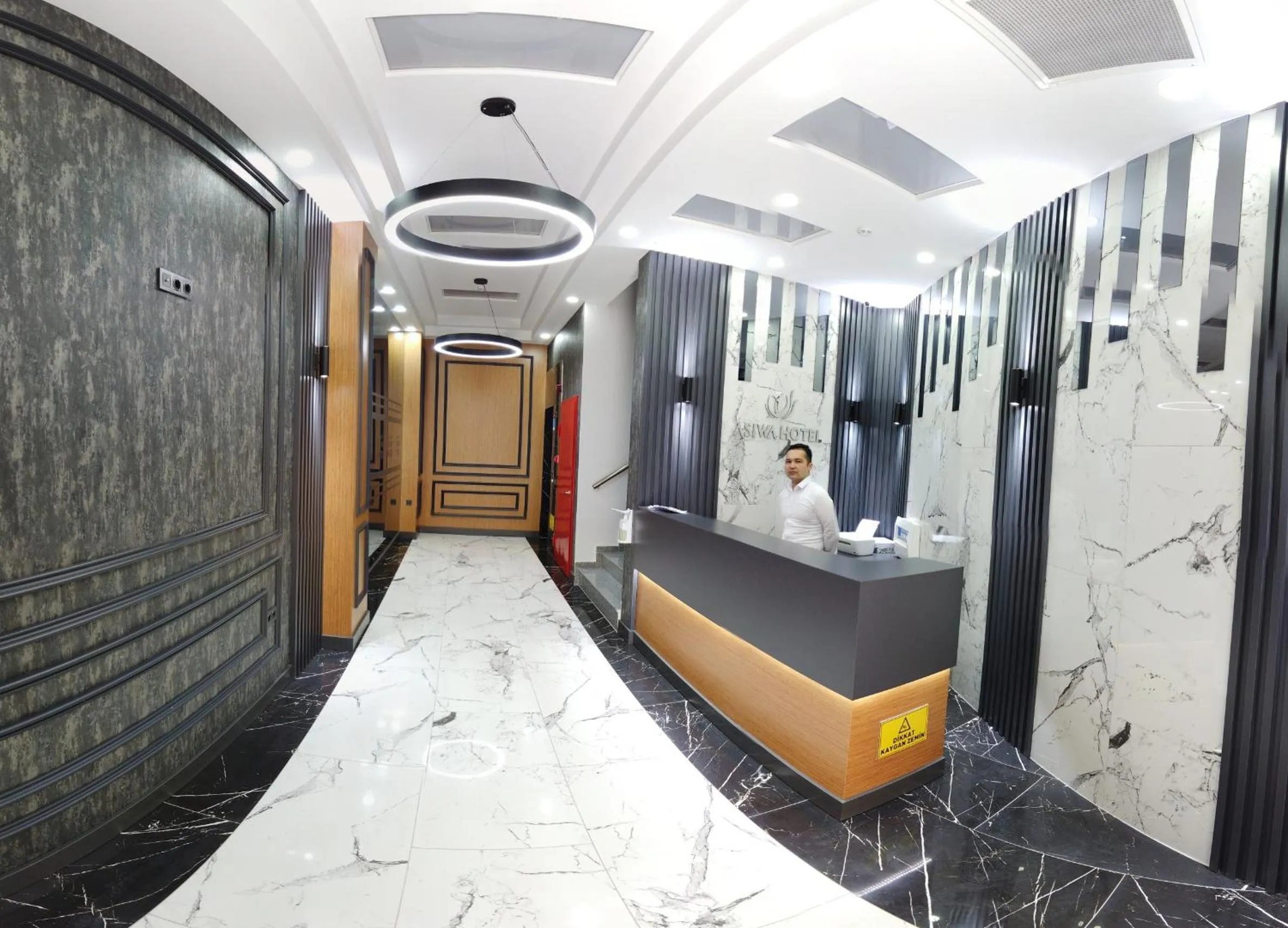 Lobby or reception, Bed in ASİWA HOTEL