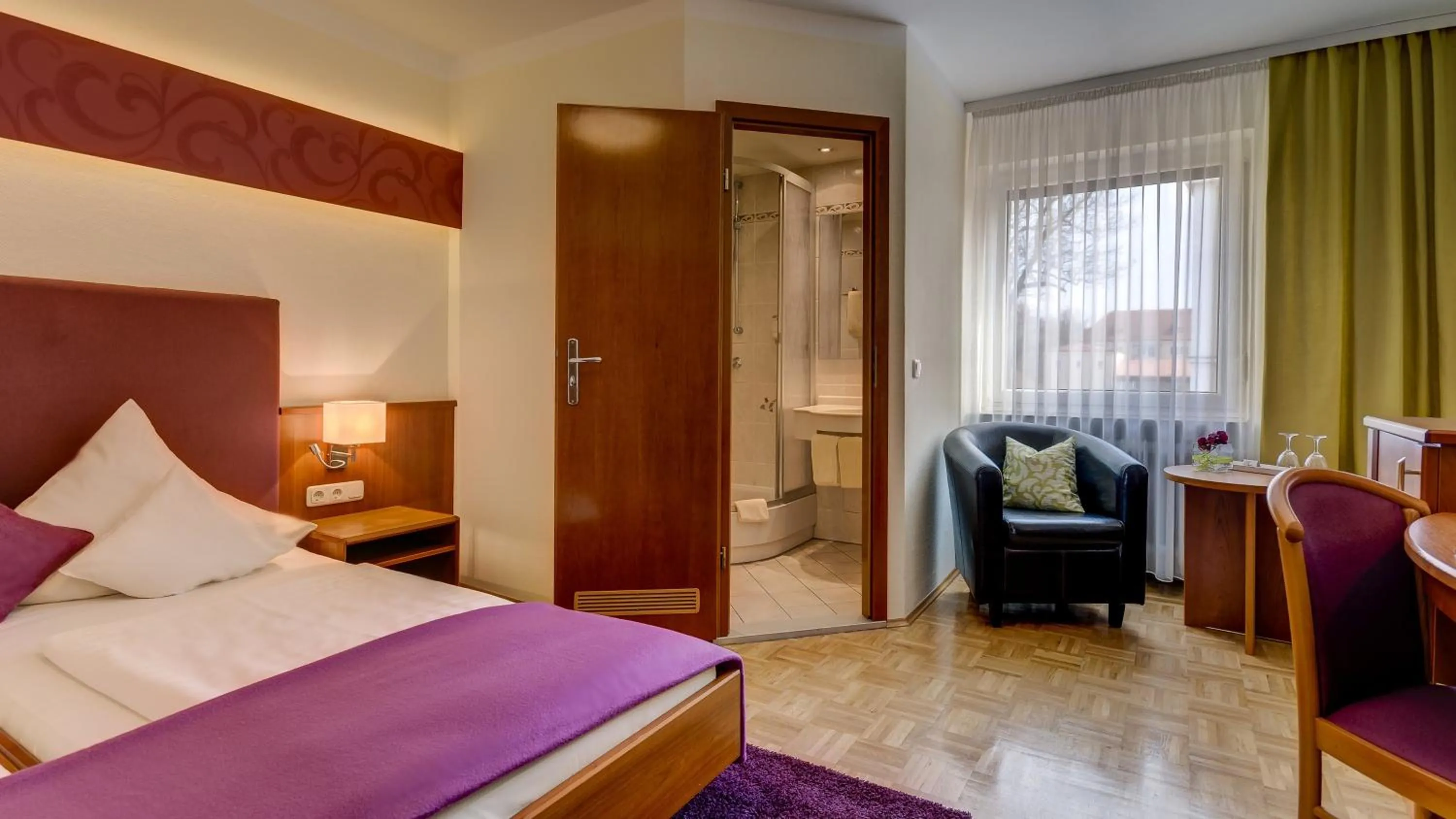 Decorative detail, Bed in Hotel Restaurant Weihenstephaner Stuben