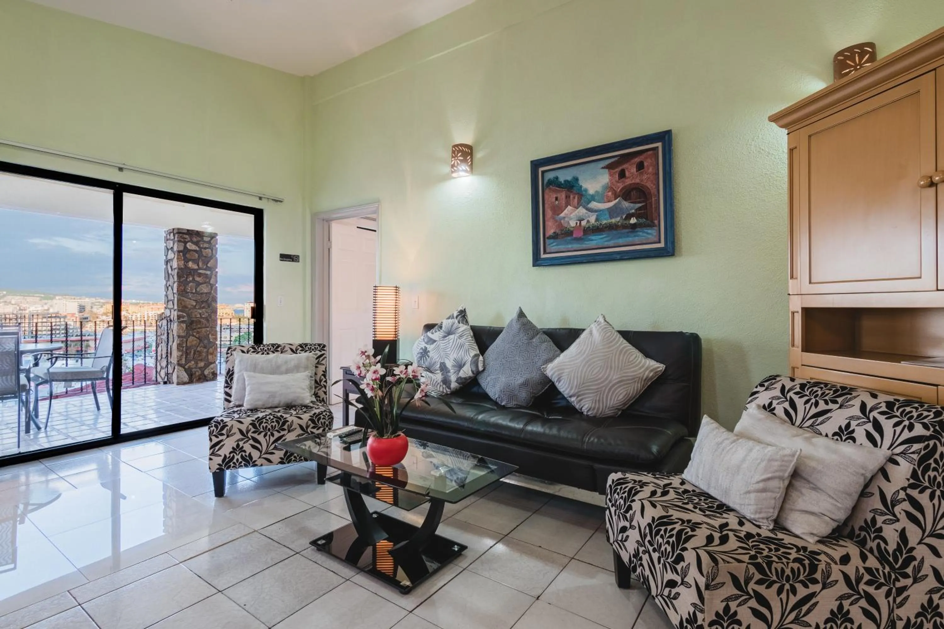 Living room in Marina View Villas