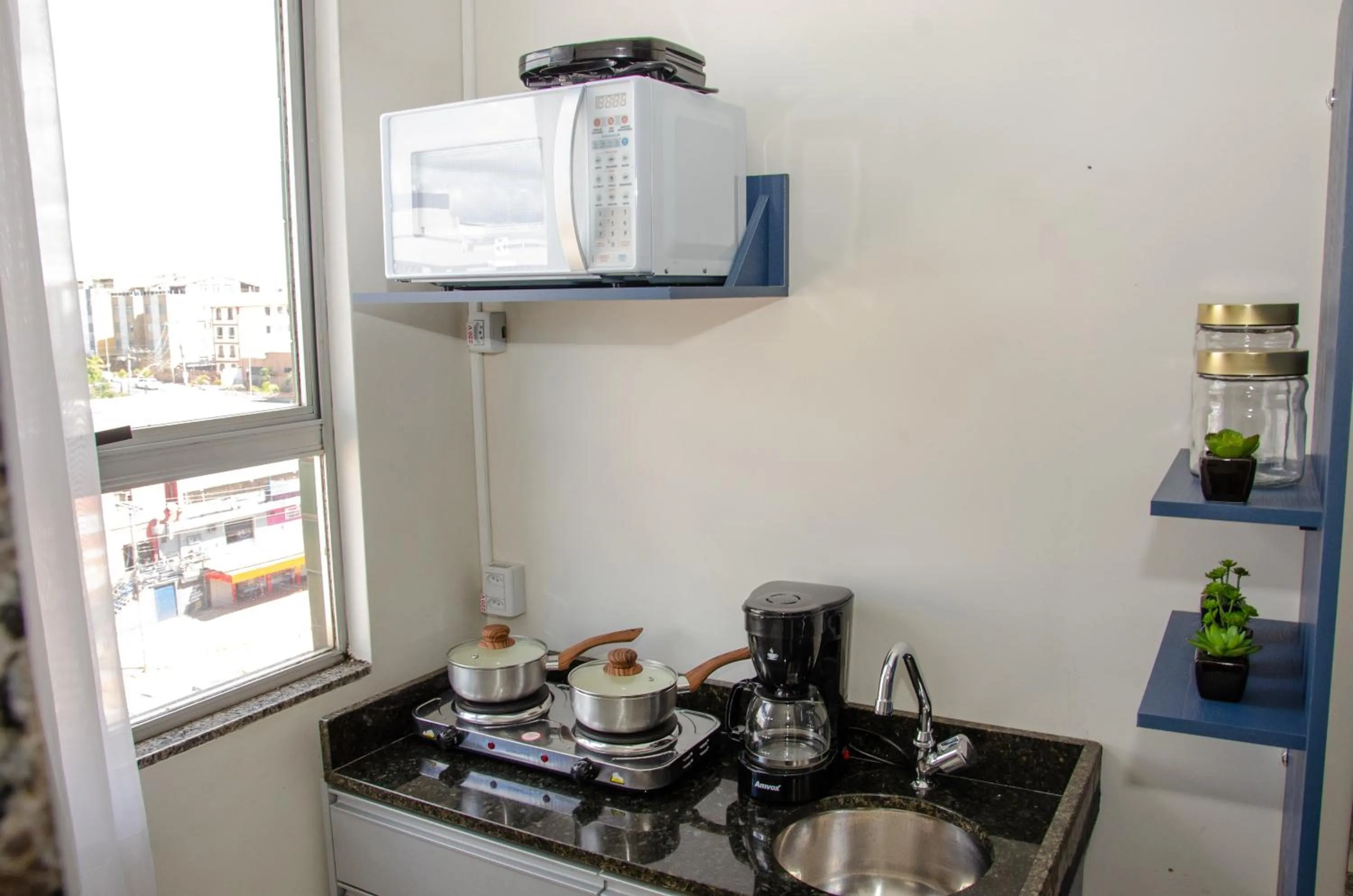 Kitchen or kitchenette in Manferrari Hotel