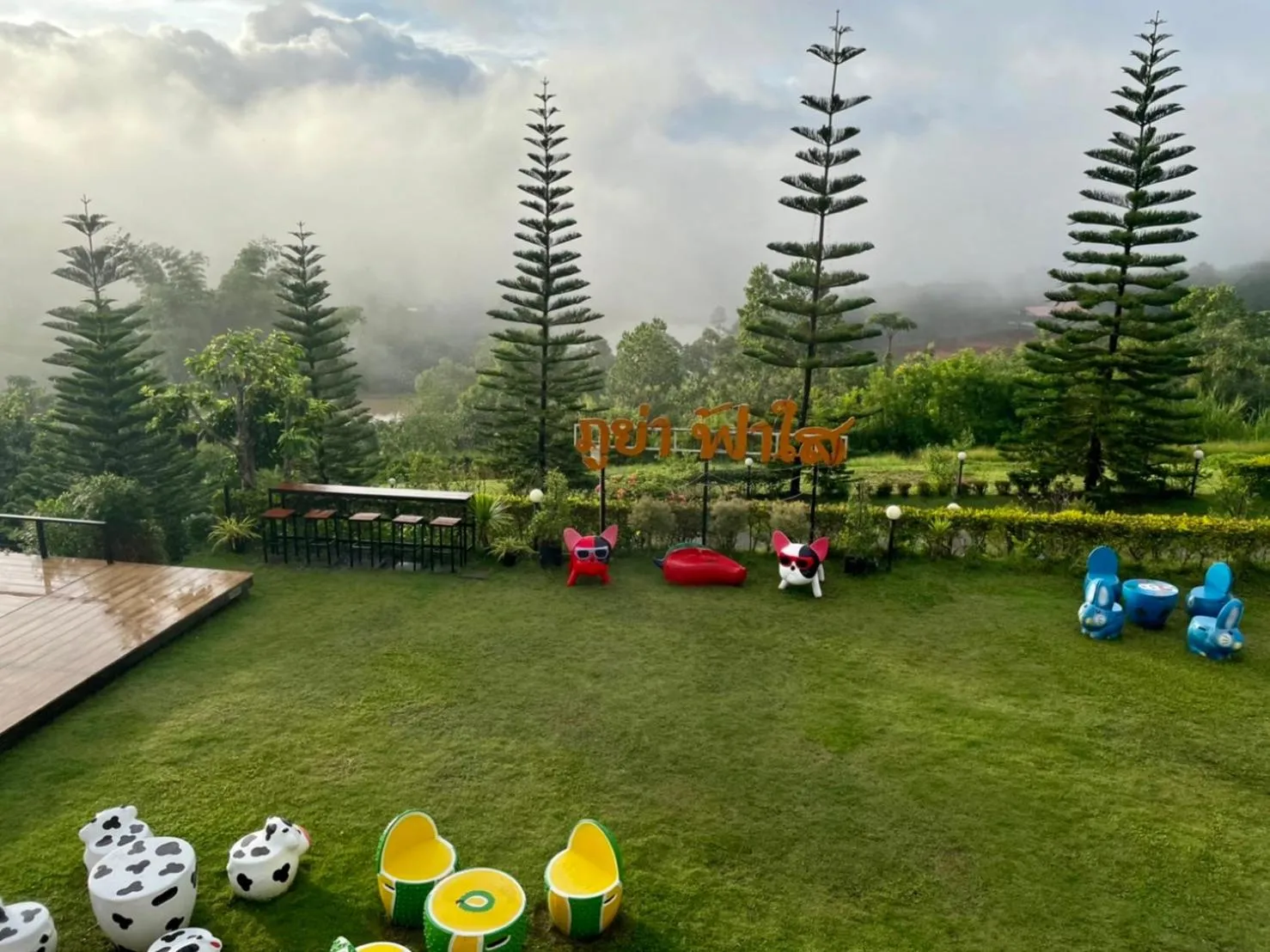 Communal lounge/ TV room in Phuyafahsai The Resort Khao Kho