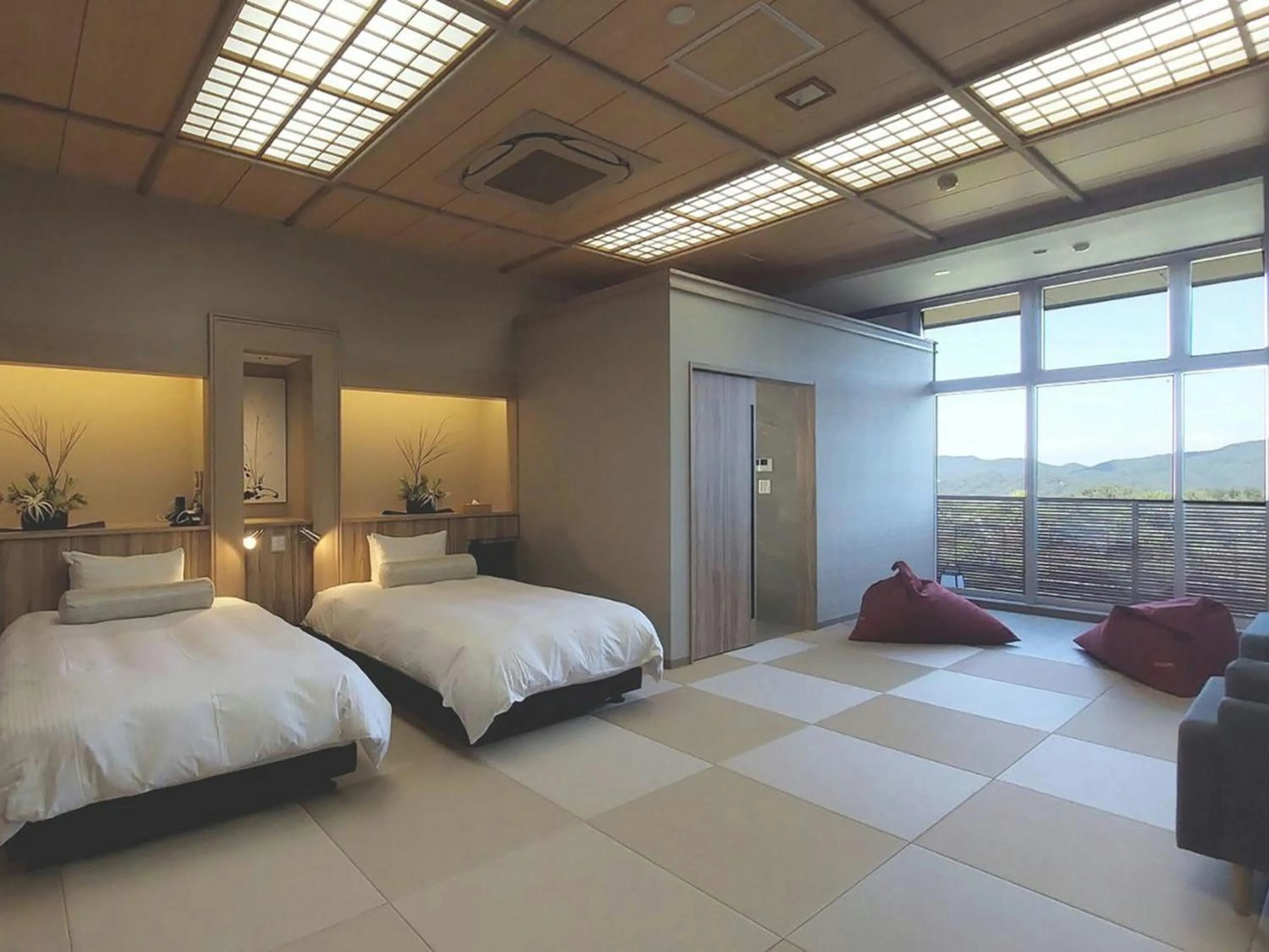 Bed in Ikoi no Mura Heritage Minoyama