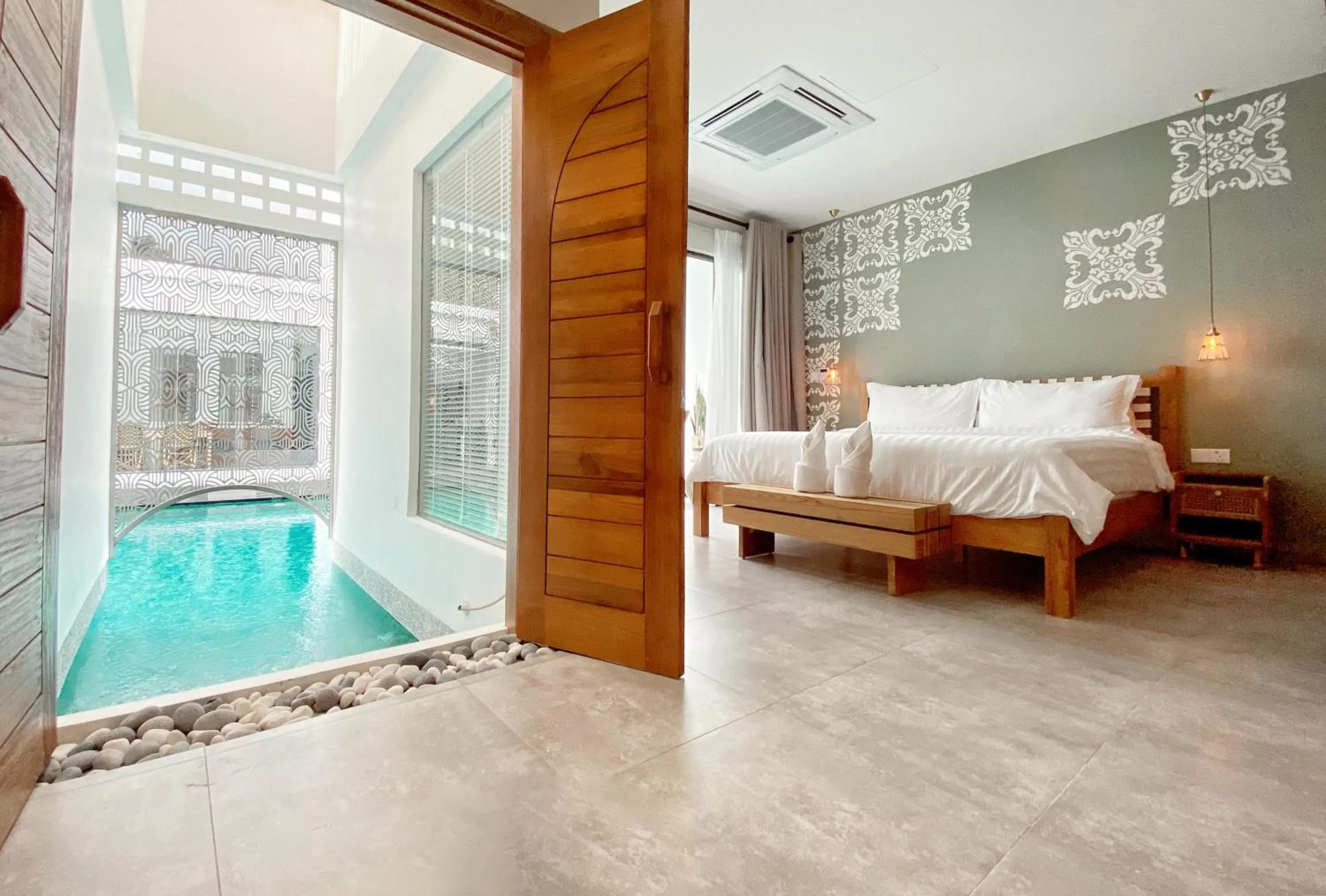 Bed in La Villa Langkawi - Private Pool