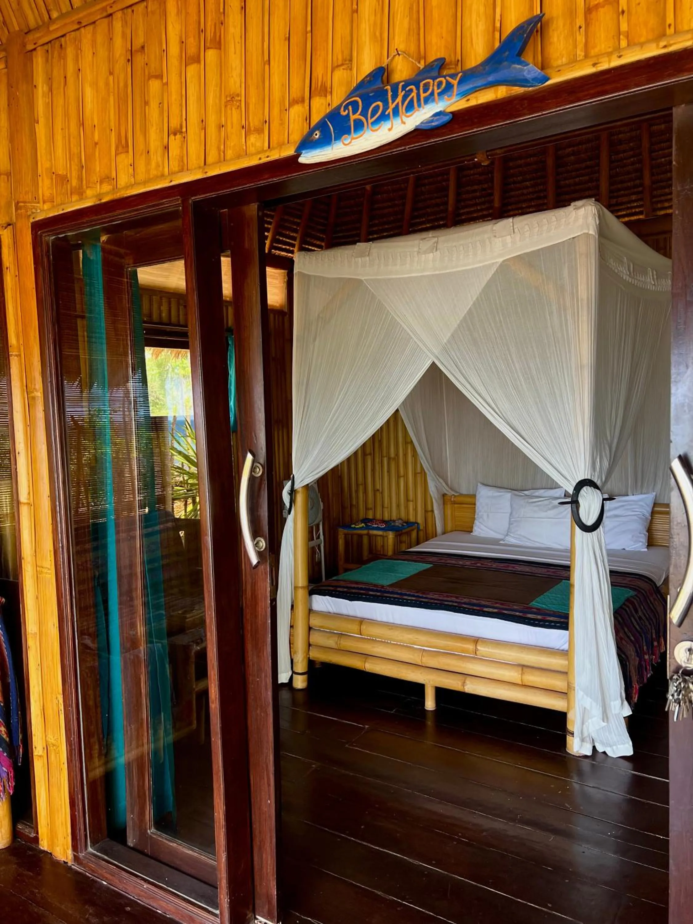 Bed in Rinjani Beach Eco Resort