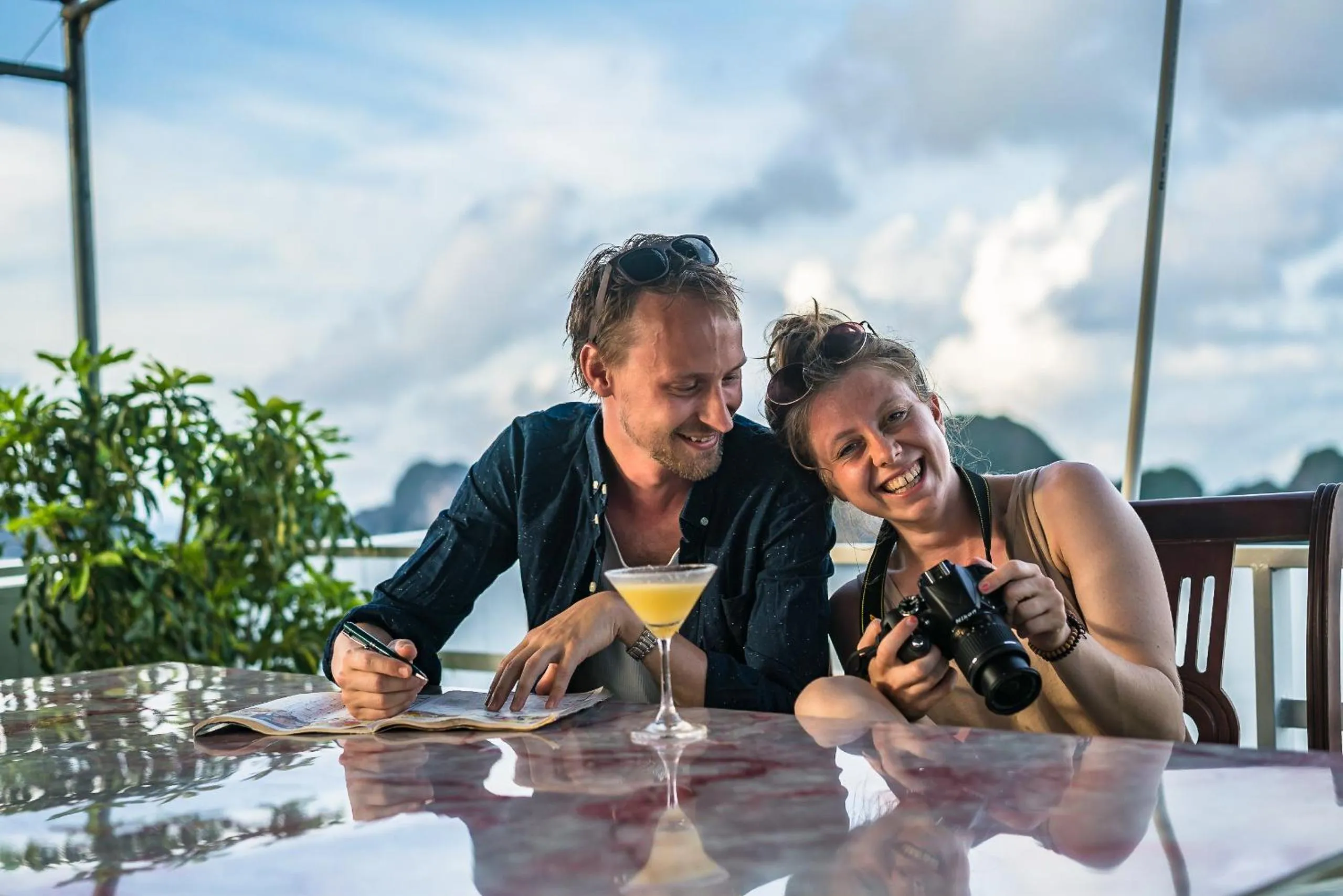 group of guests in Halong Fantasea Cruise