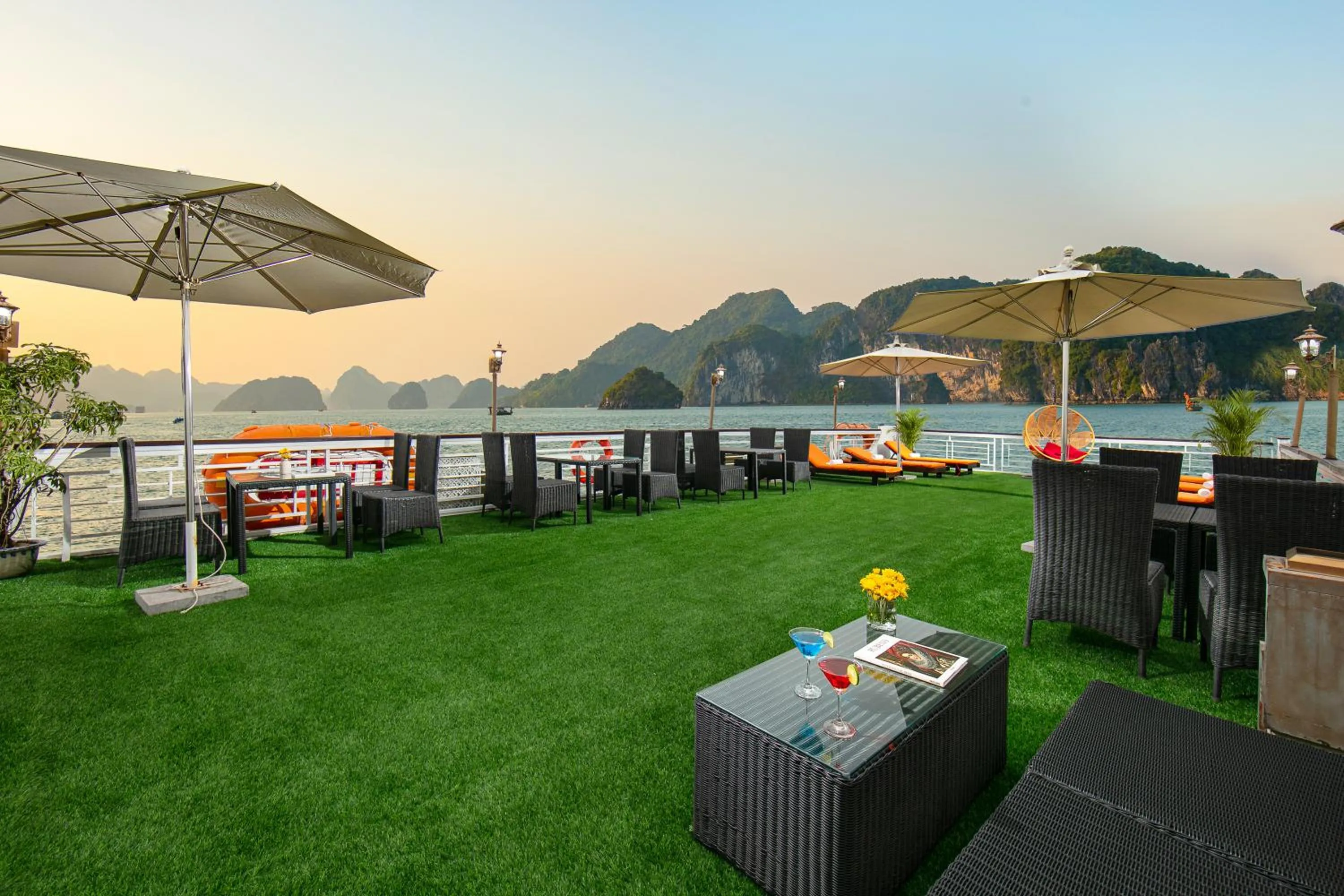 sunbed in Halong Fantasea Cruise