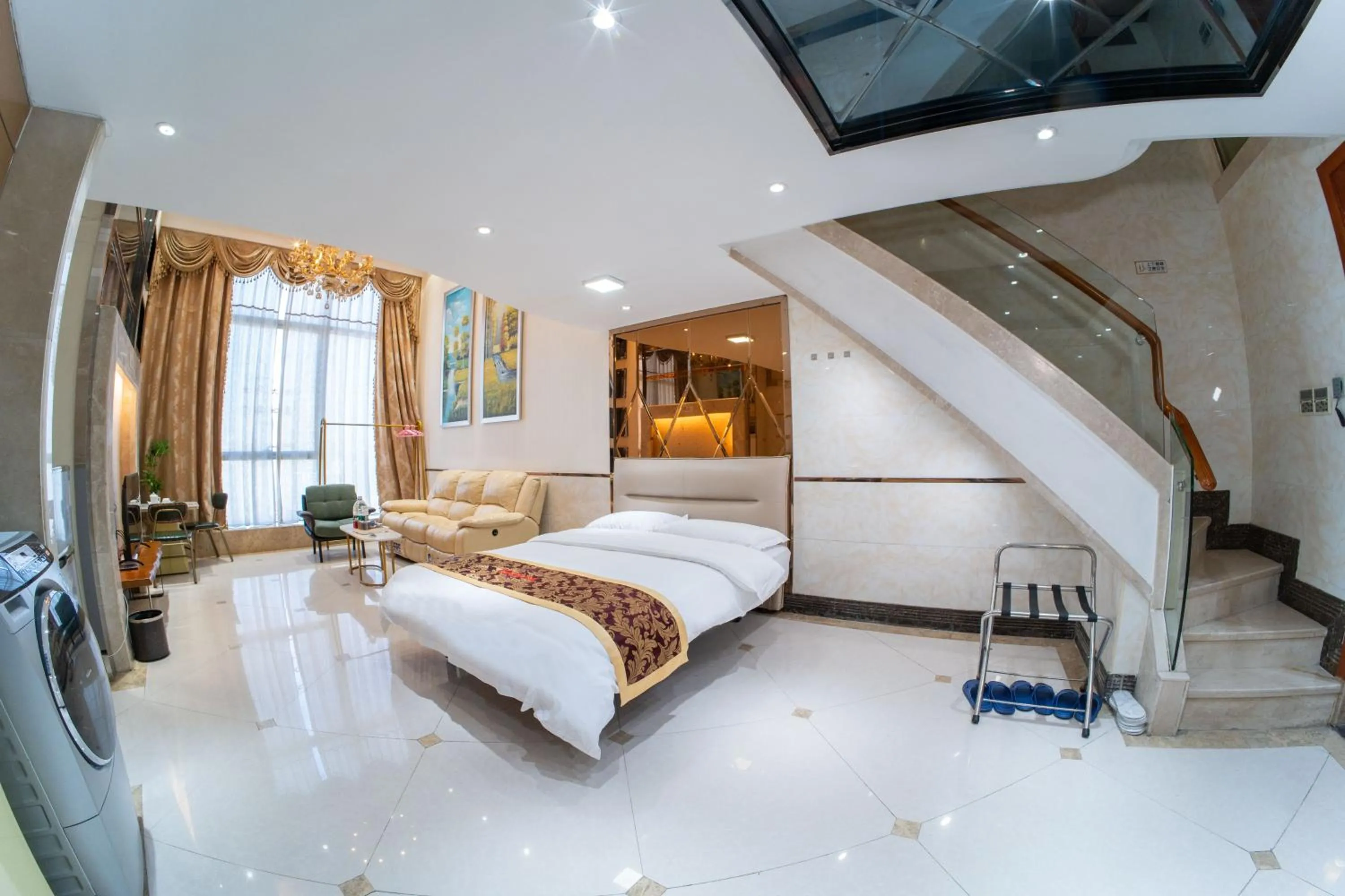 Bed in Louidon Mega Apartment Of Kam Rueng Plaza