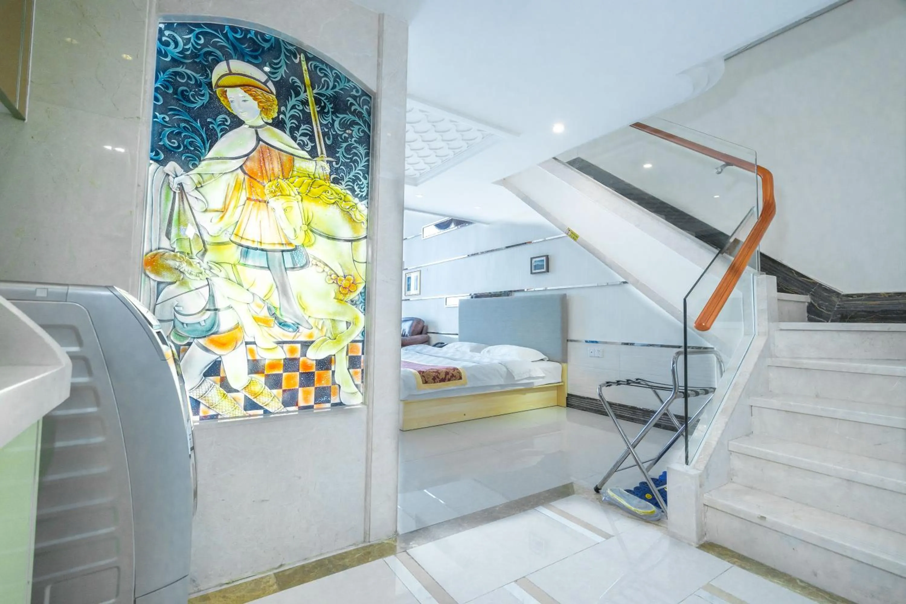 Bed in Louidon Mega Apartment Of Kam Rueng Plaza - Sunshine Apartment