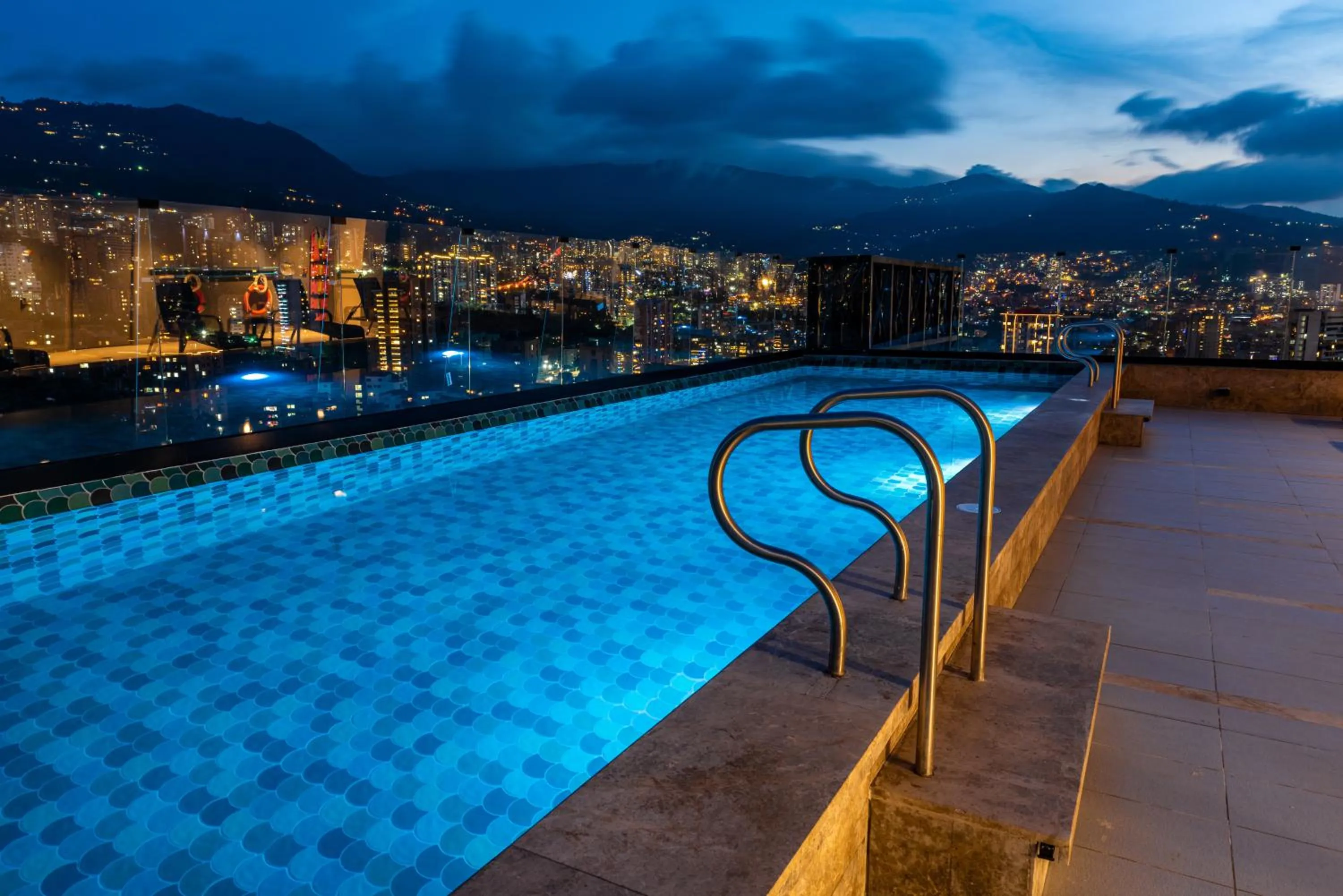 Pool view in Hotel York Luxury Suites Medellin by Preferred