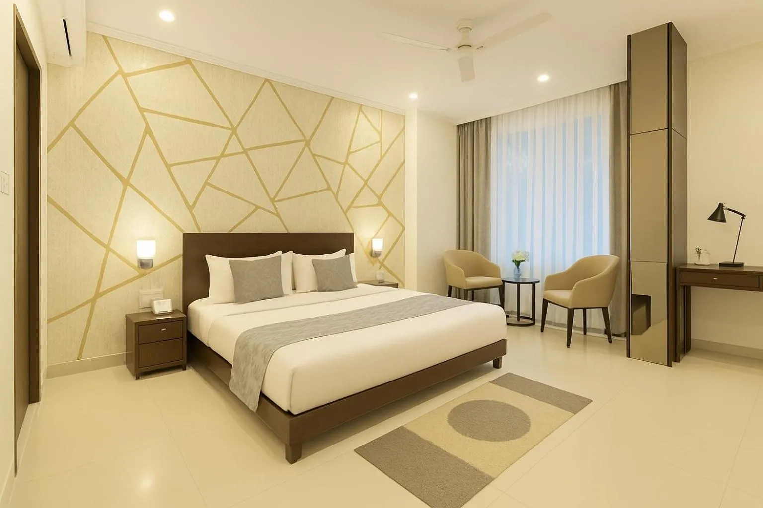 Bed in Hotel Zion Inn, Cantonment, Varanasi
