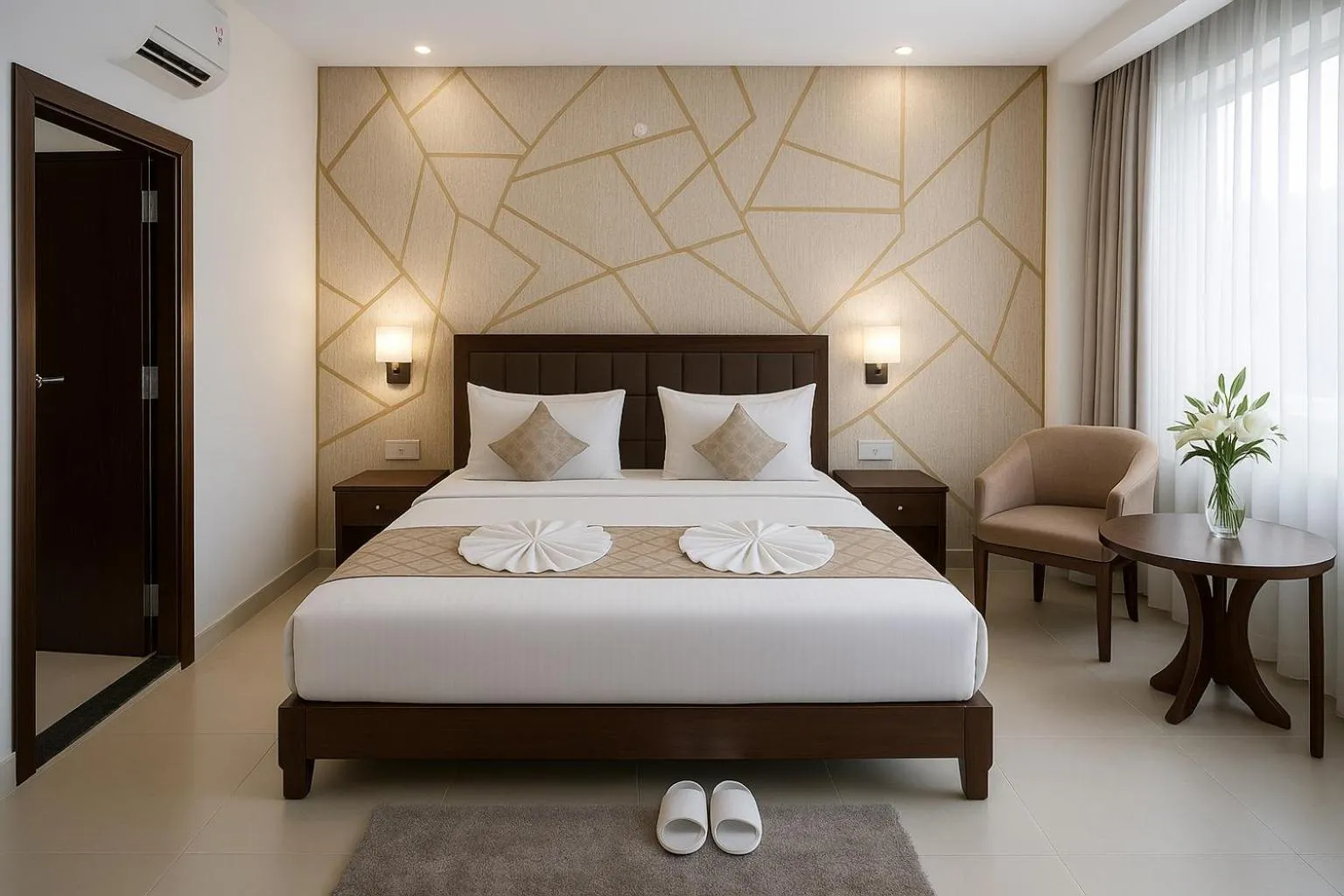 Bed in Hotel Zion Inn, Cantonment, Varanasi