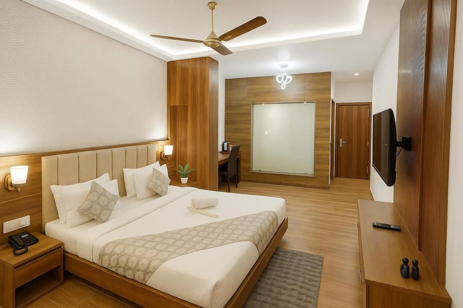 Communal lounge/ TV room, Bed in Hotel Zion Inn, Cantonment, Varanasi