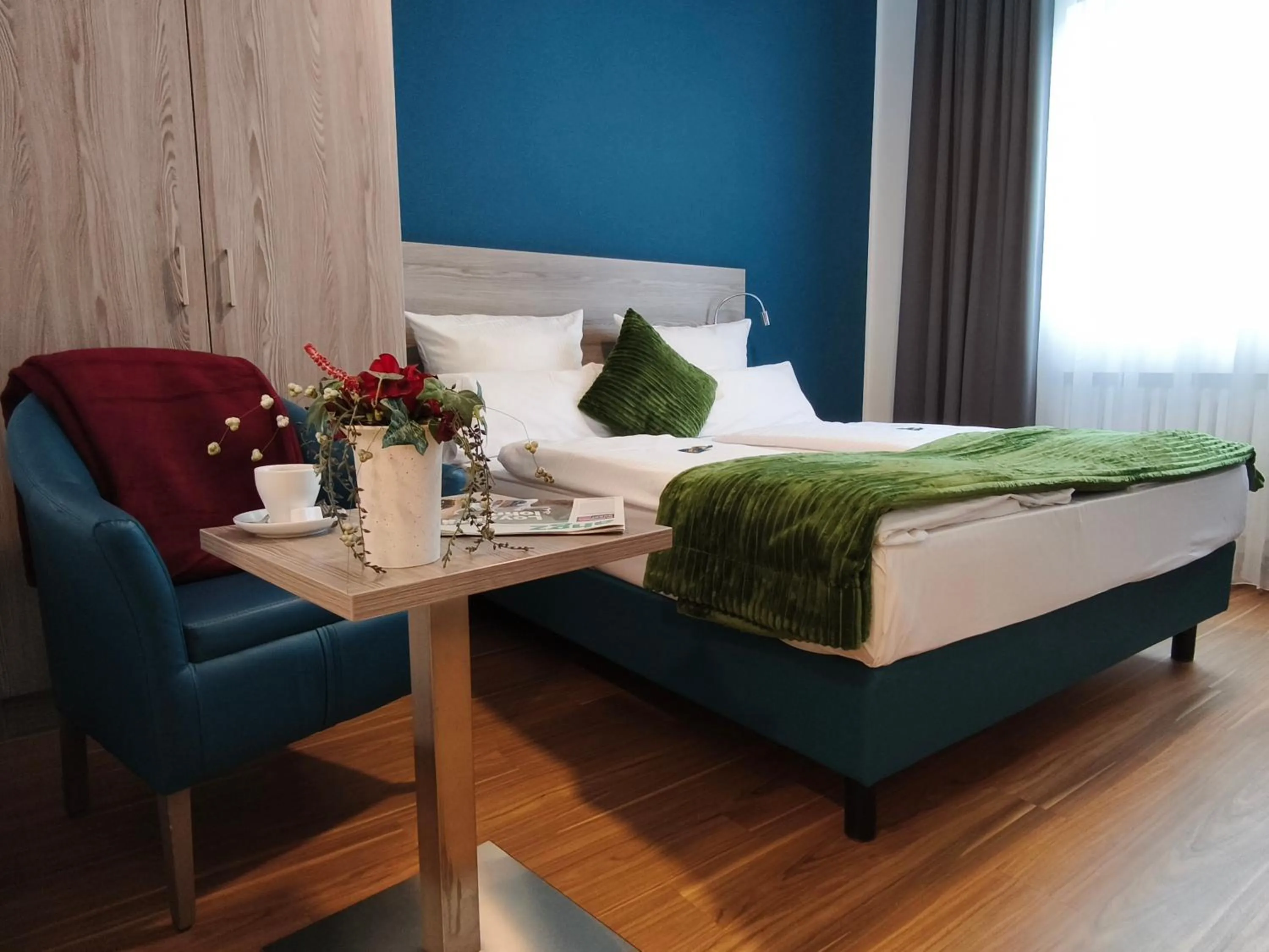Bedroom, Bed in New Work Hotel Essen
