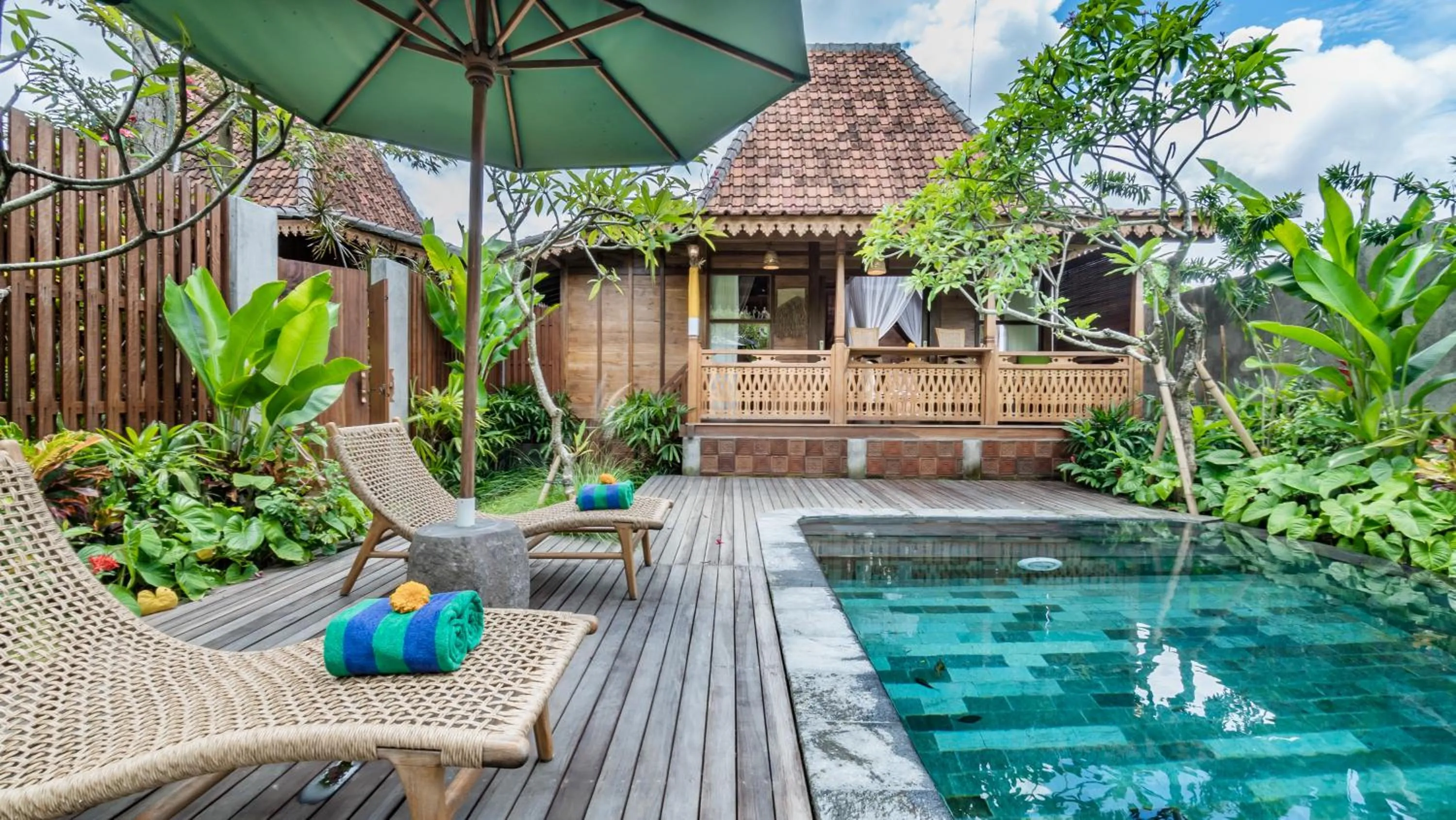 Pool view in Kirani Joglo Villa Bali by Mahaputra