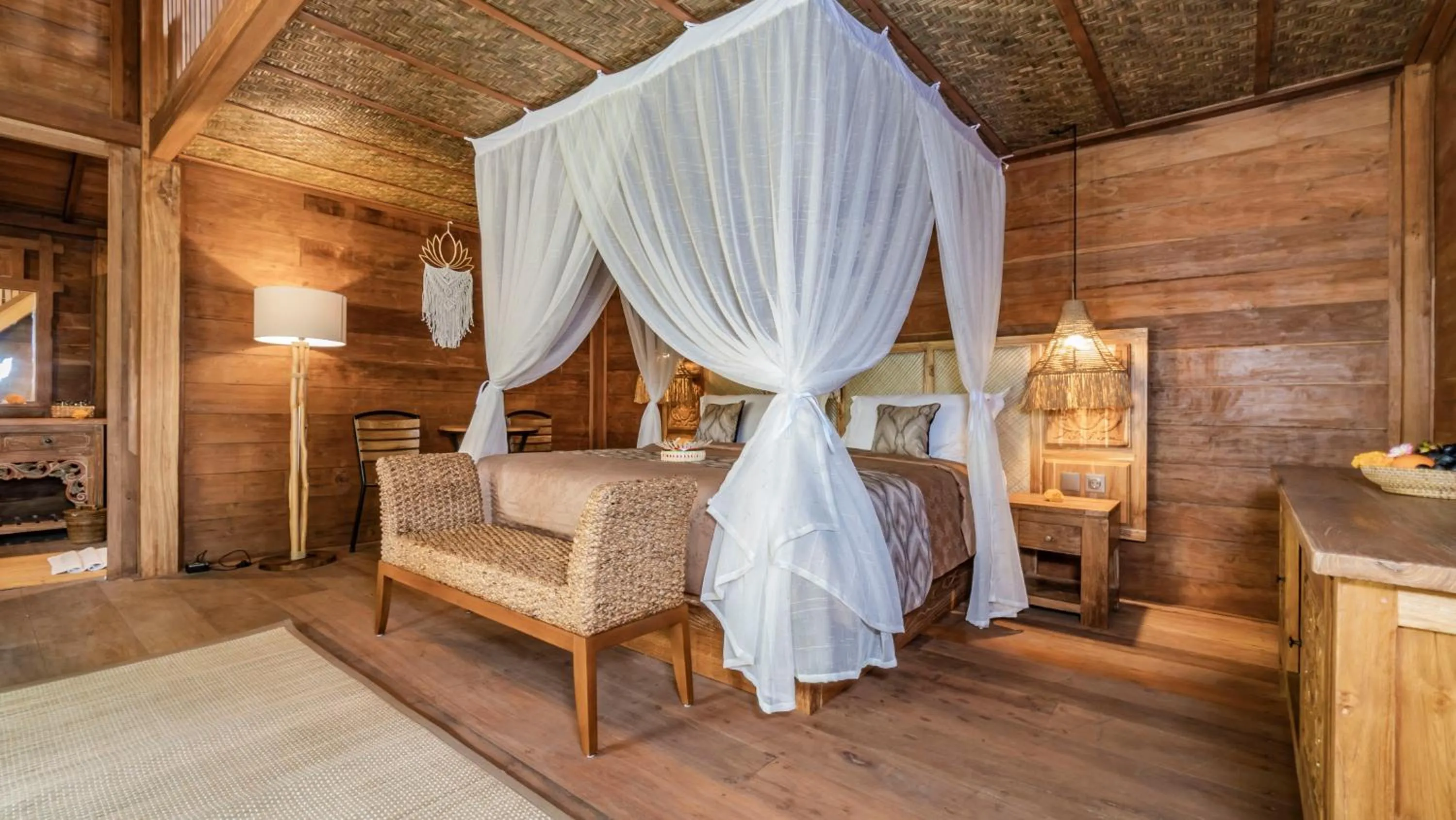 Bed in Kirani Joglo Villa Bali by Mahaputra