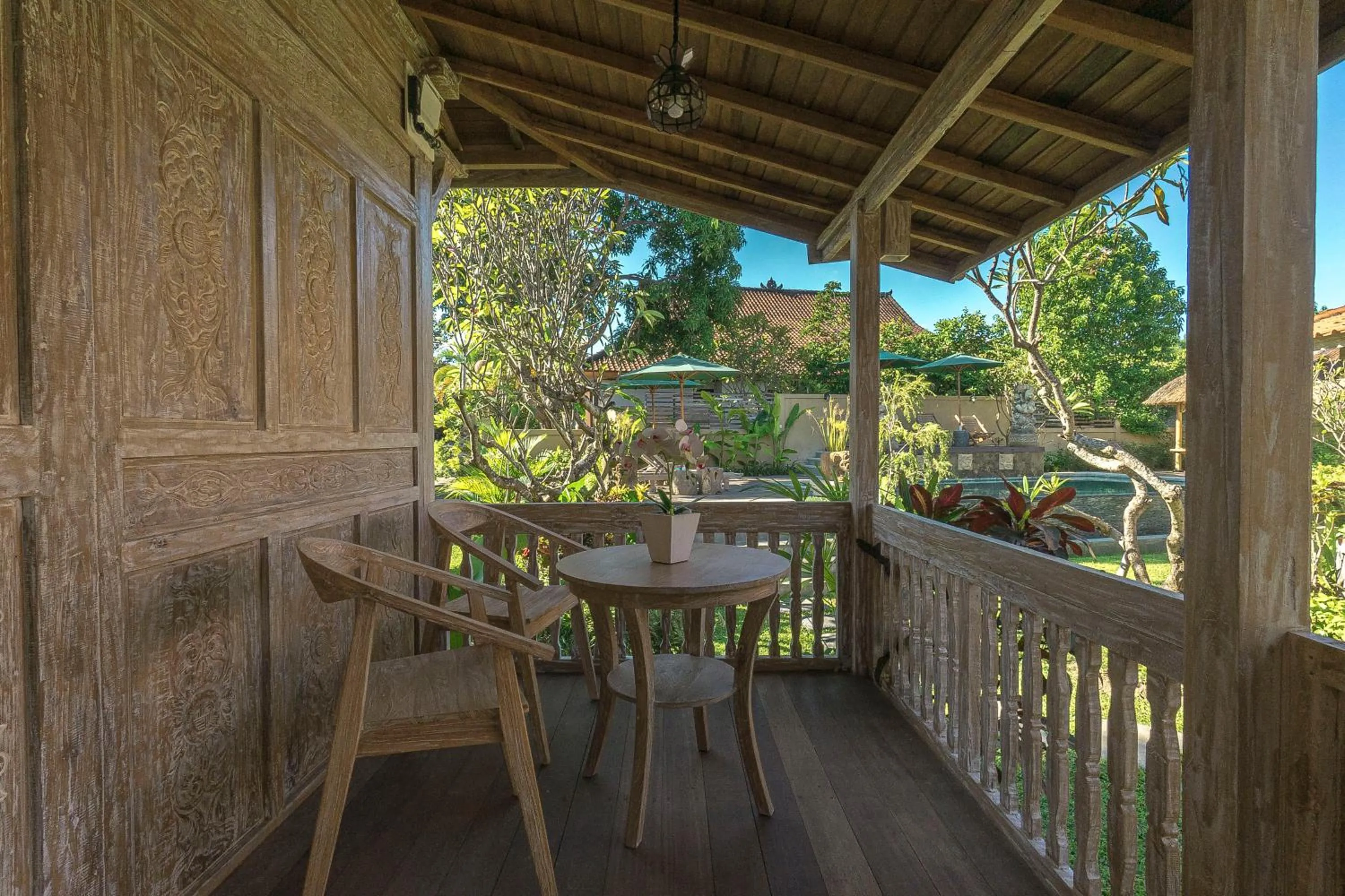Garden view in Kirani Joglo Villa Bali by Mahaputra