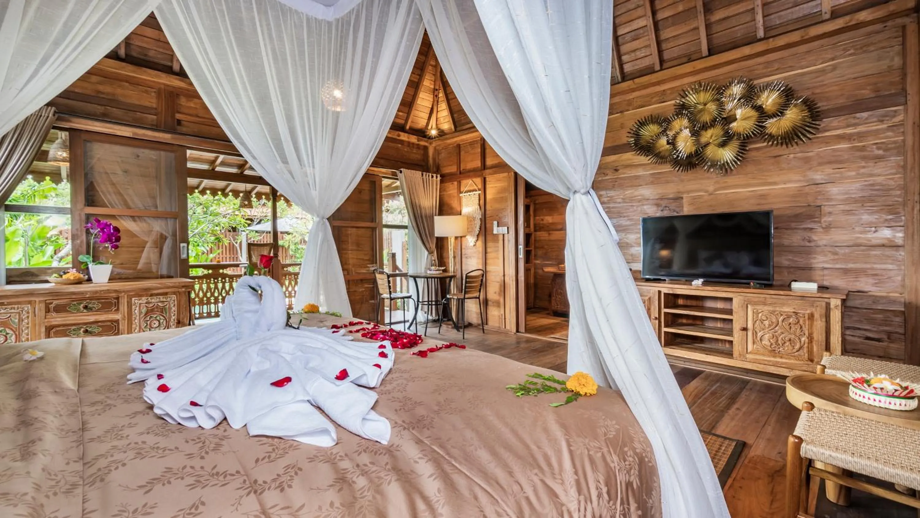 Bedroom, Bed in Kirani Joglo Villa Bali by Mahaputra