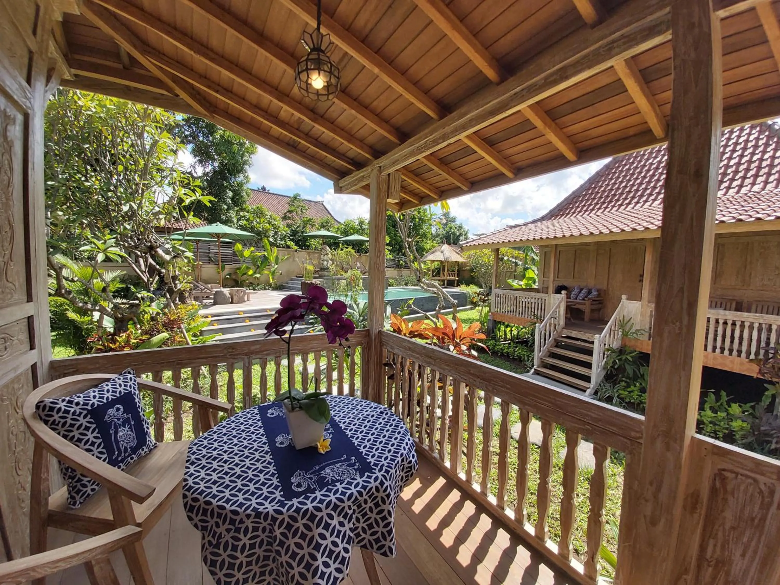 Balcony/Terrace in Kirani Joglo Villa Bali by Mahaputra