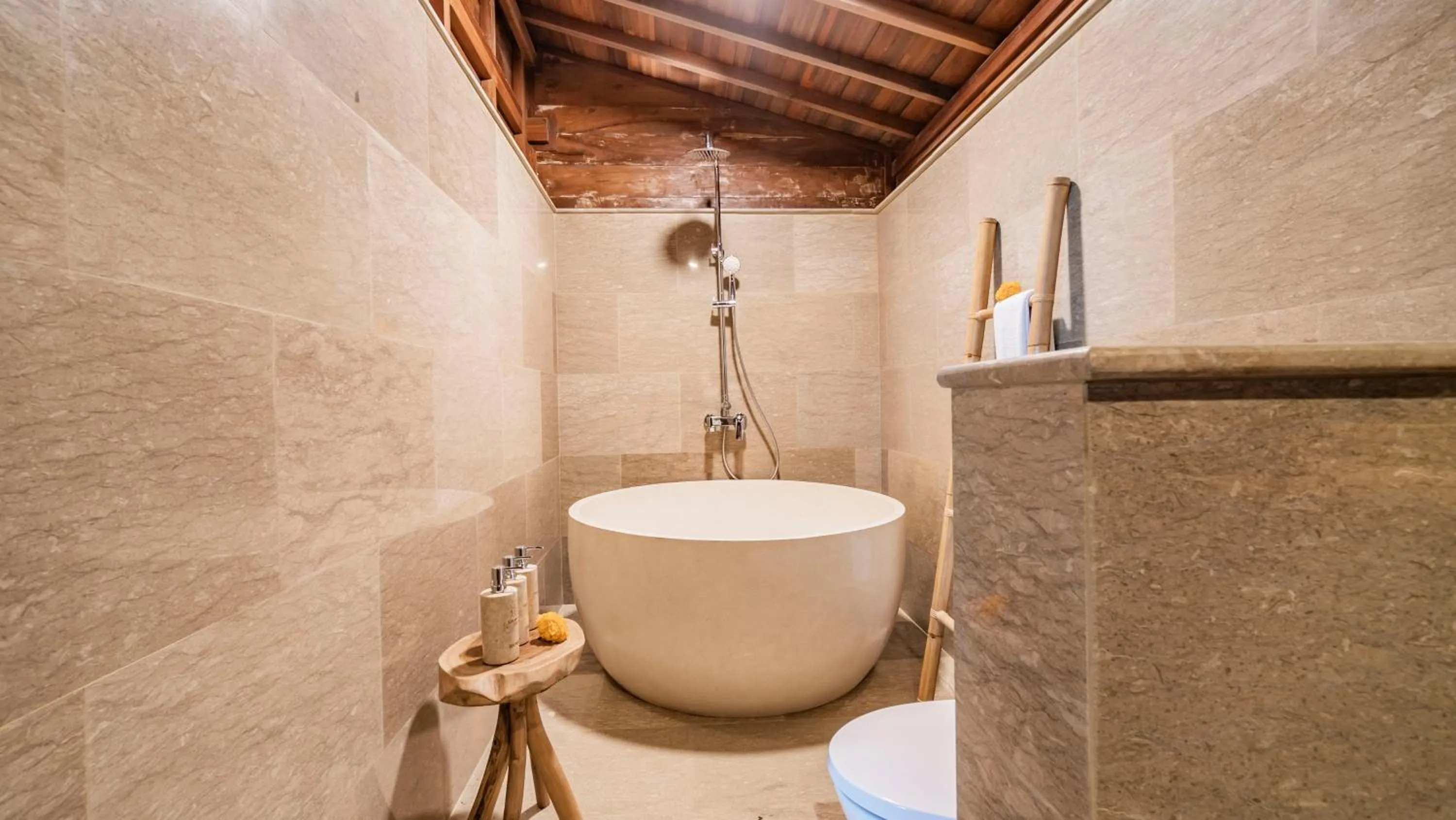 Bathroom in Kirani Joglo Villa Bali by Mahaputra