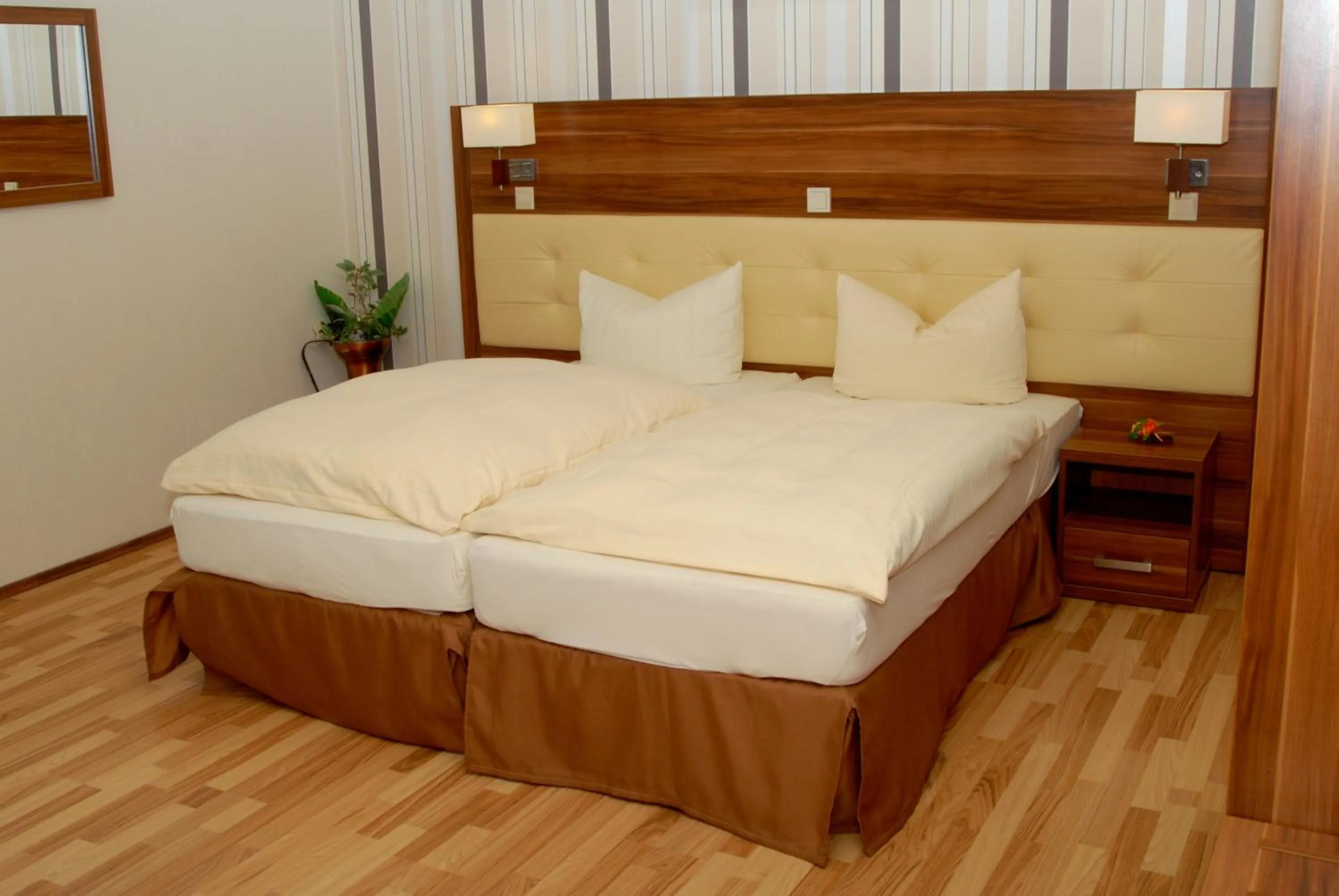 Bed in Hotel-Restaurant Laux