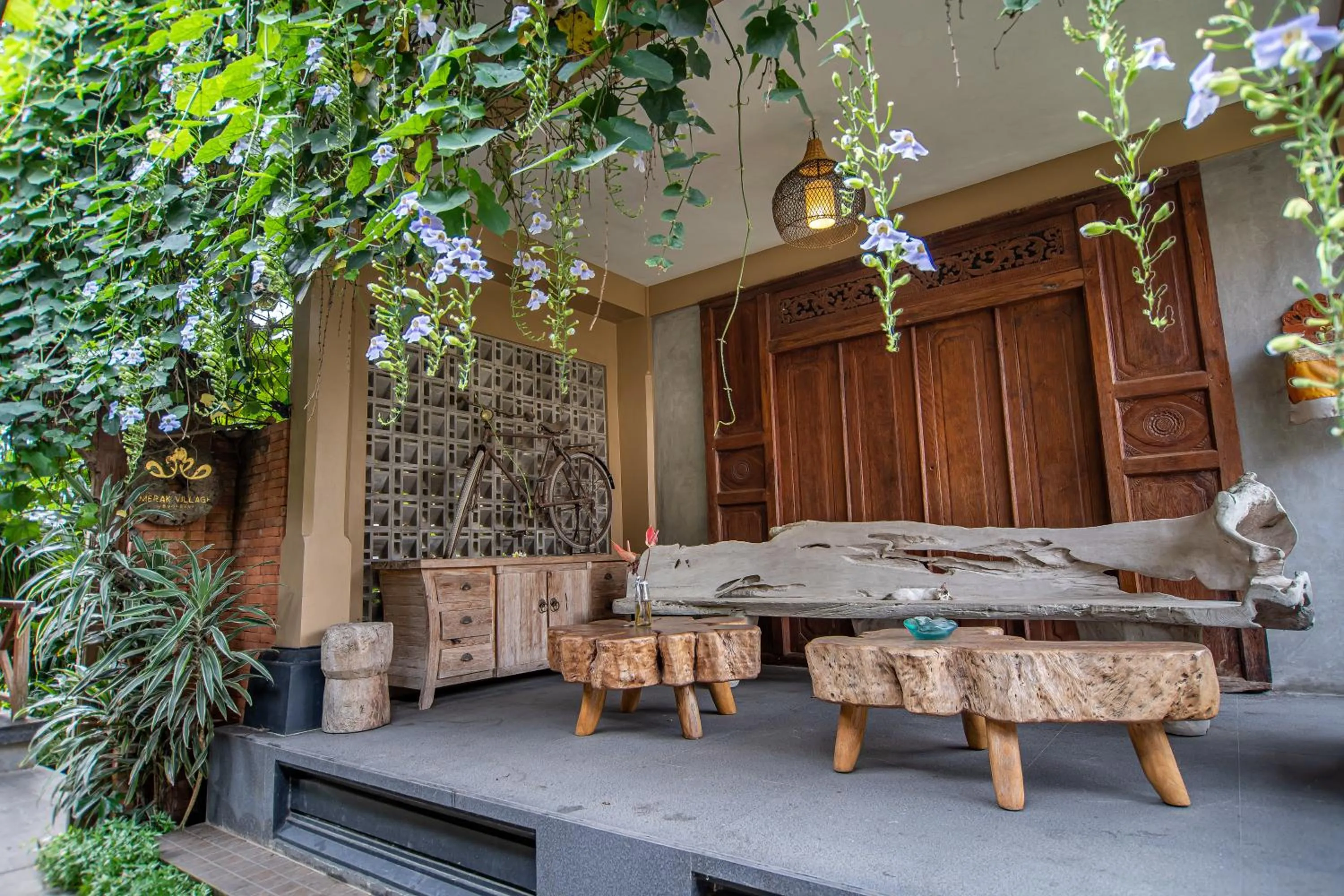 Seating area in Merak Village by Prasi