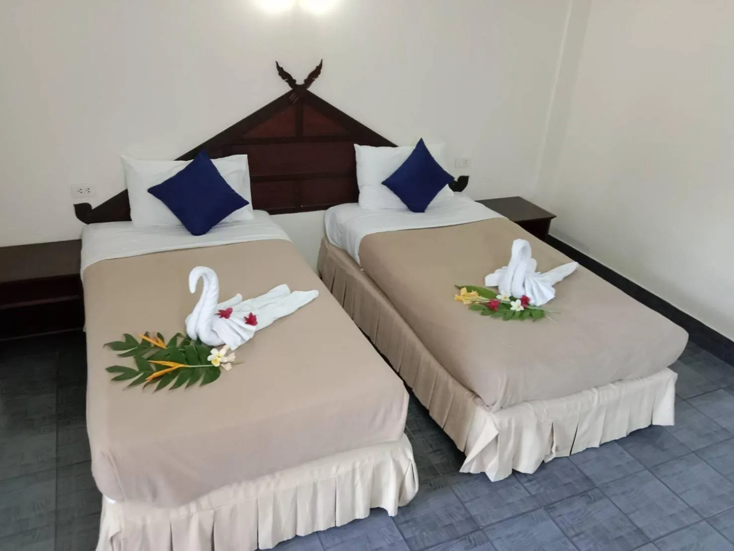 Bed in Ban Nam Mao Resort