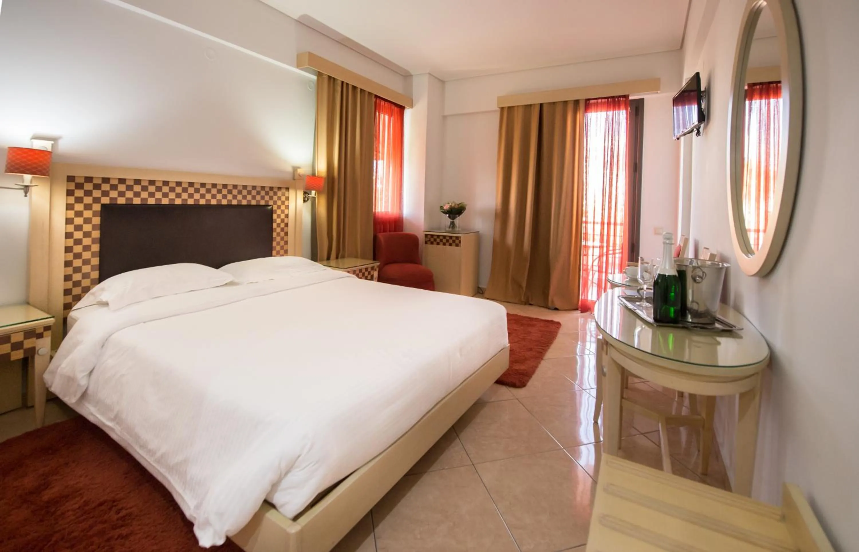 Bed in Premier Agrinio Heart Hotel