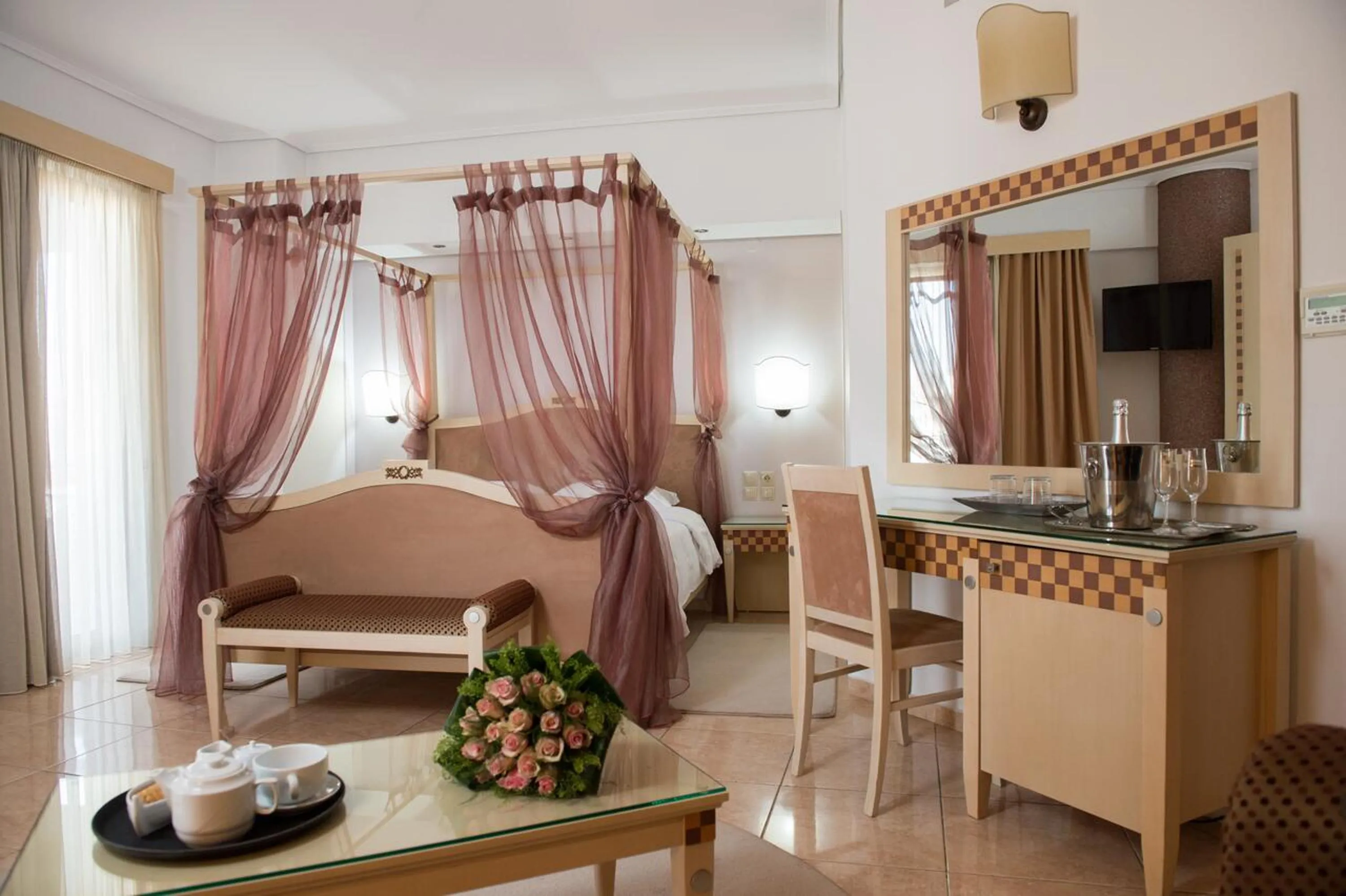 Bed in Premier Agrinio Heart Hotel