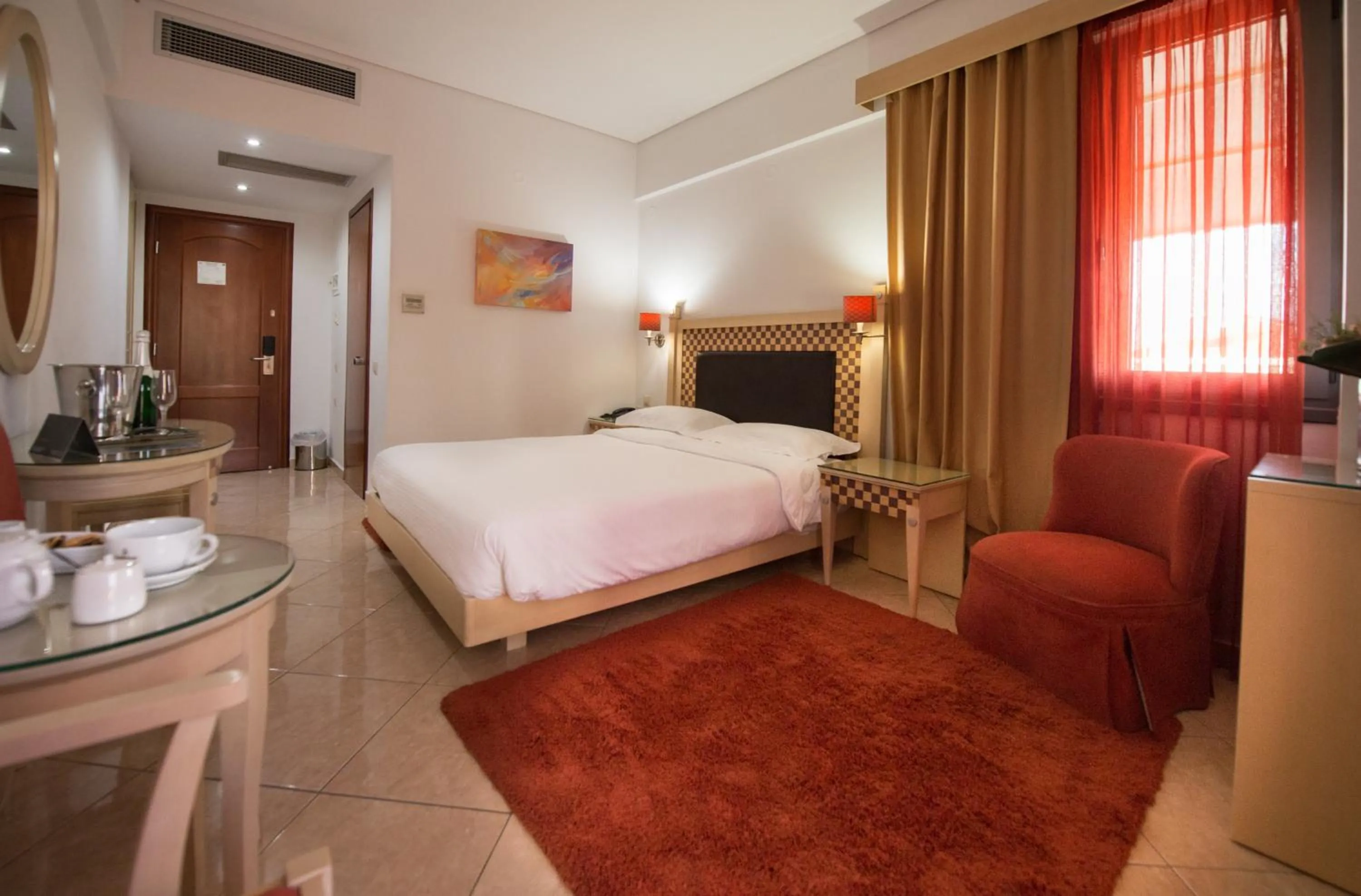 Bed in Premier Agrinio Heart Hotel