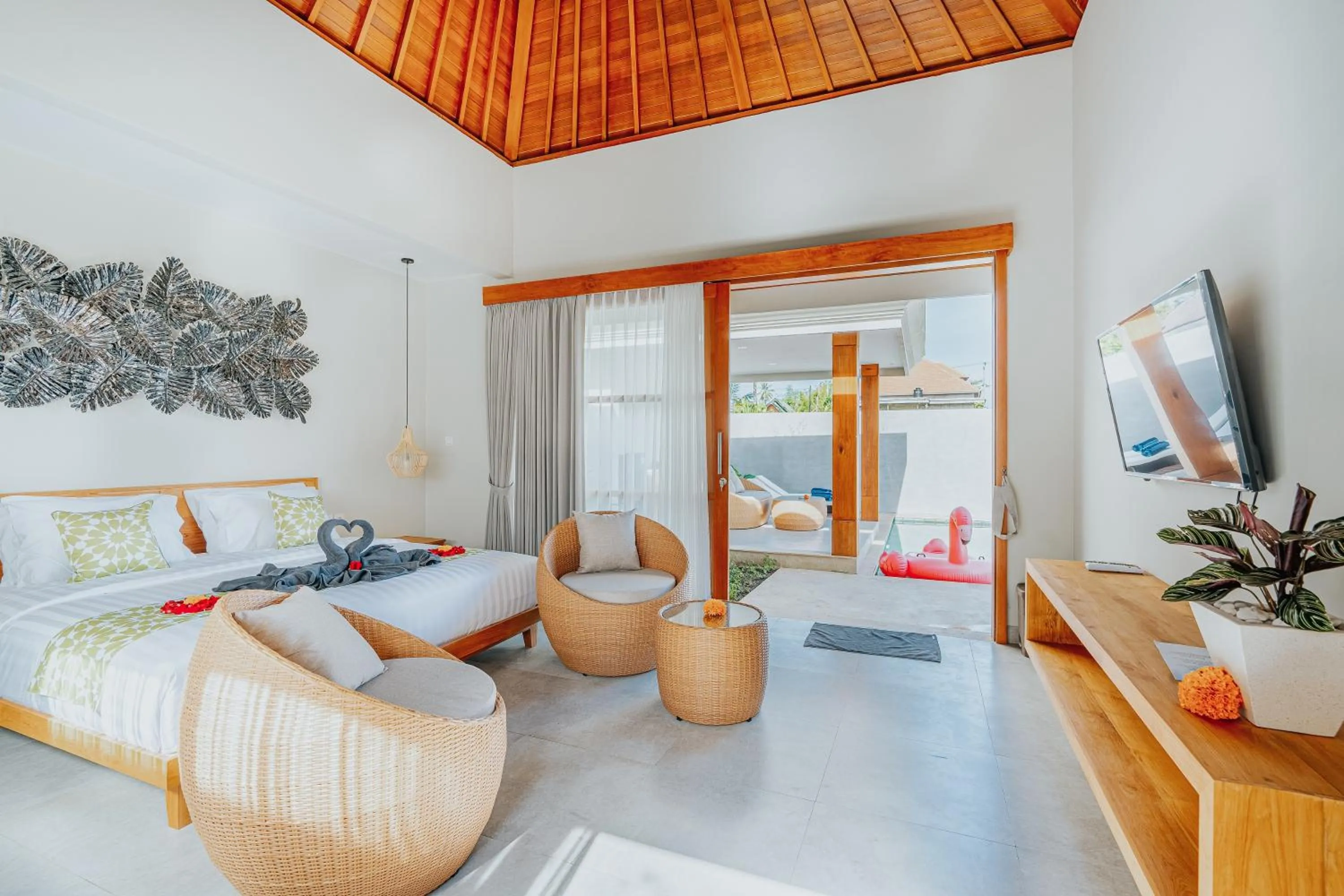 Bedroom, Bed in Arta Private Villa