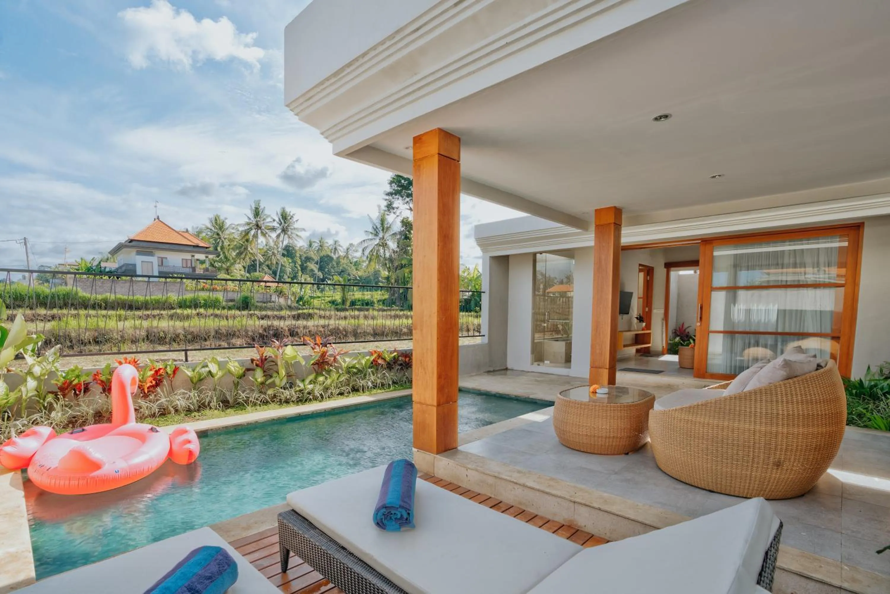 Pool view in Arta Private Villa