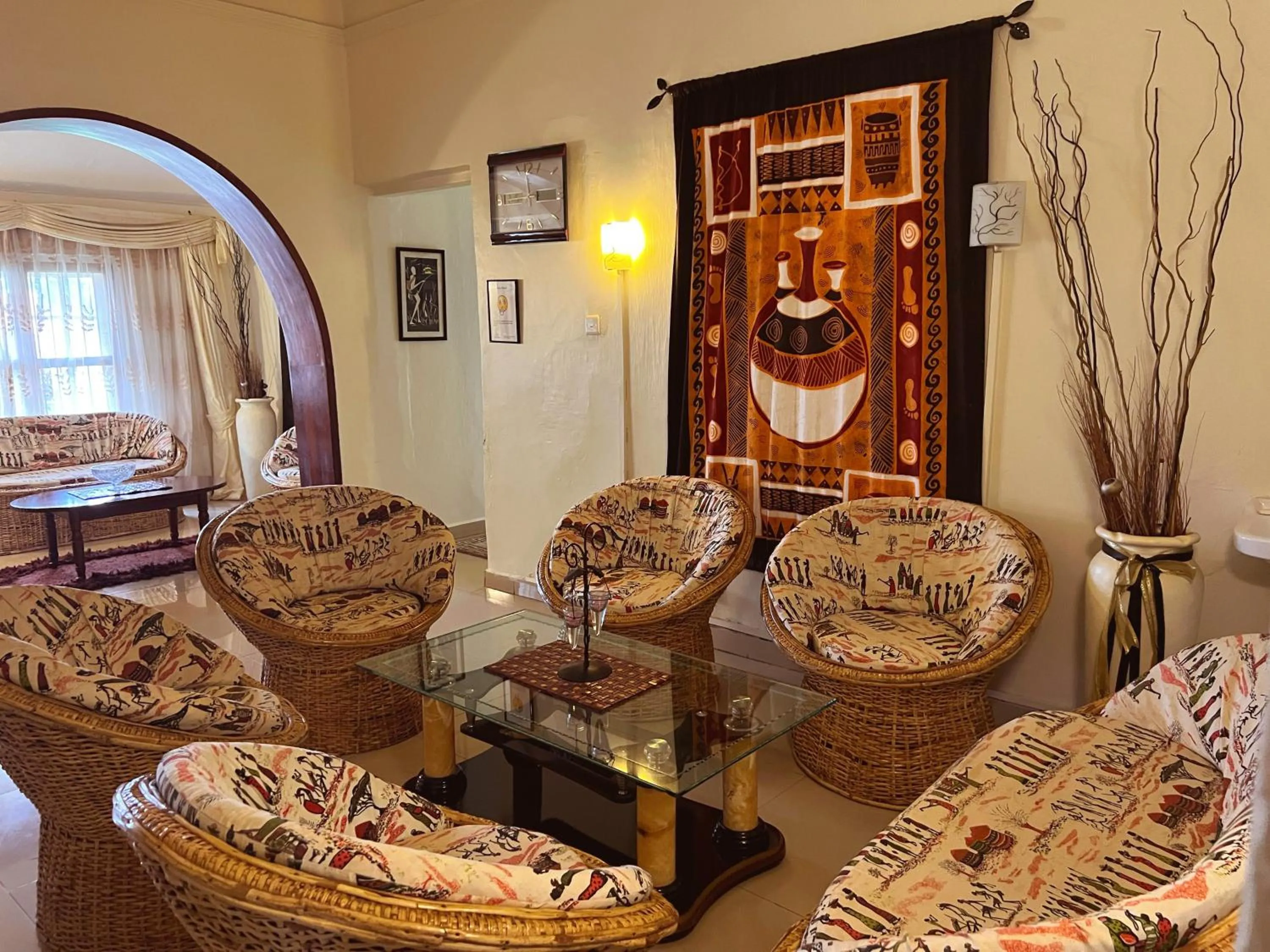 Seating area in Sunset Hotel Entebbe