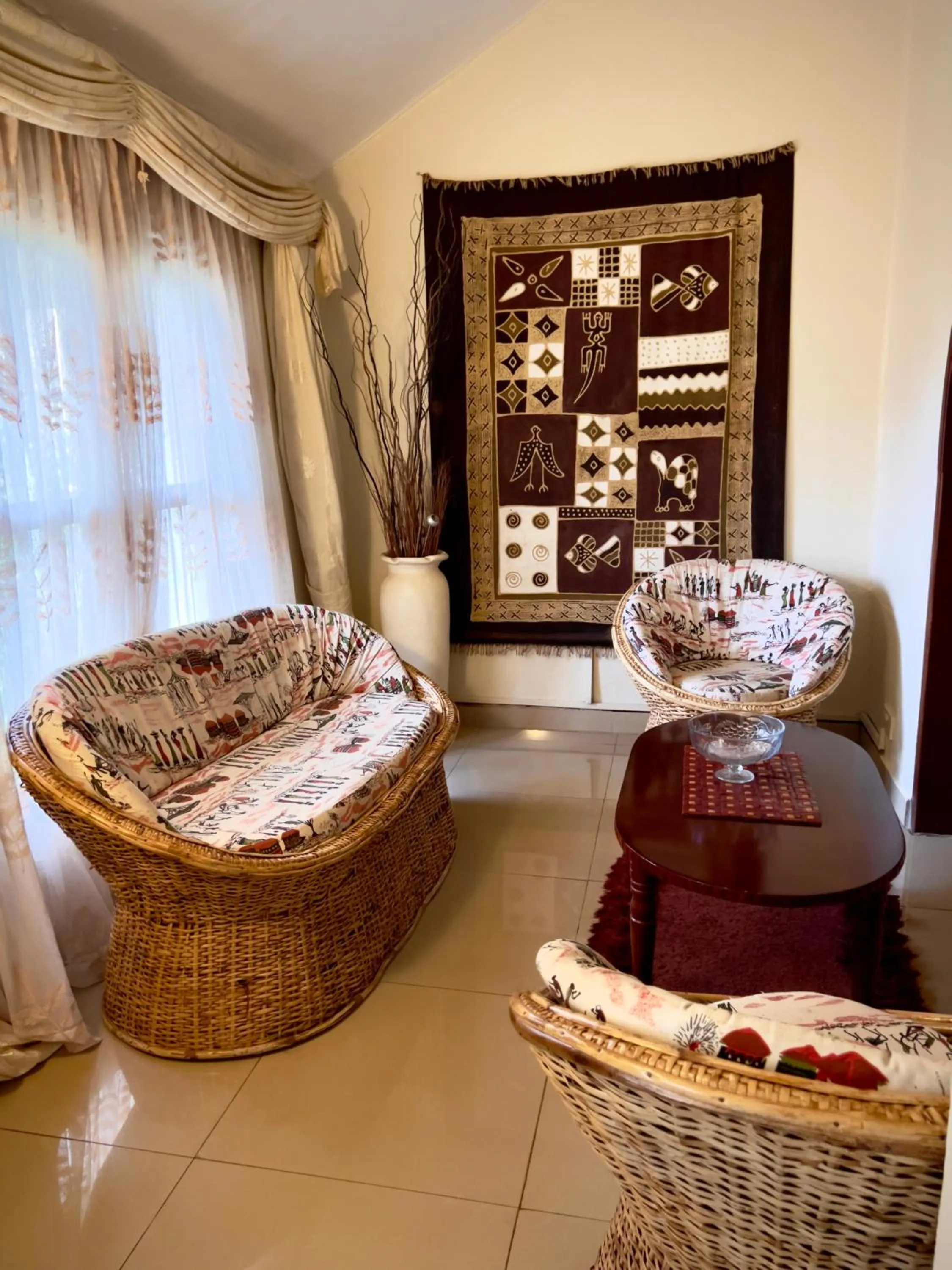 Seating area in Sunset Hotel Entebbe