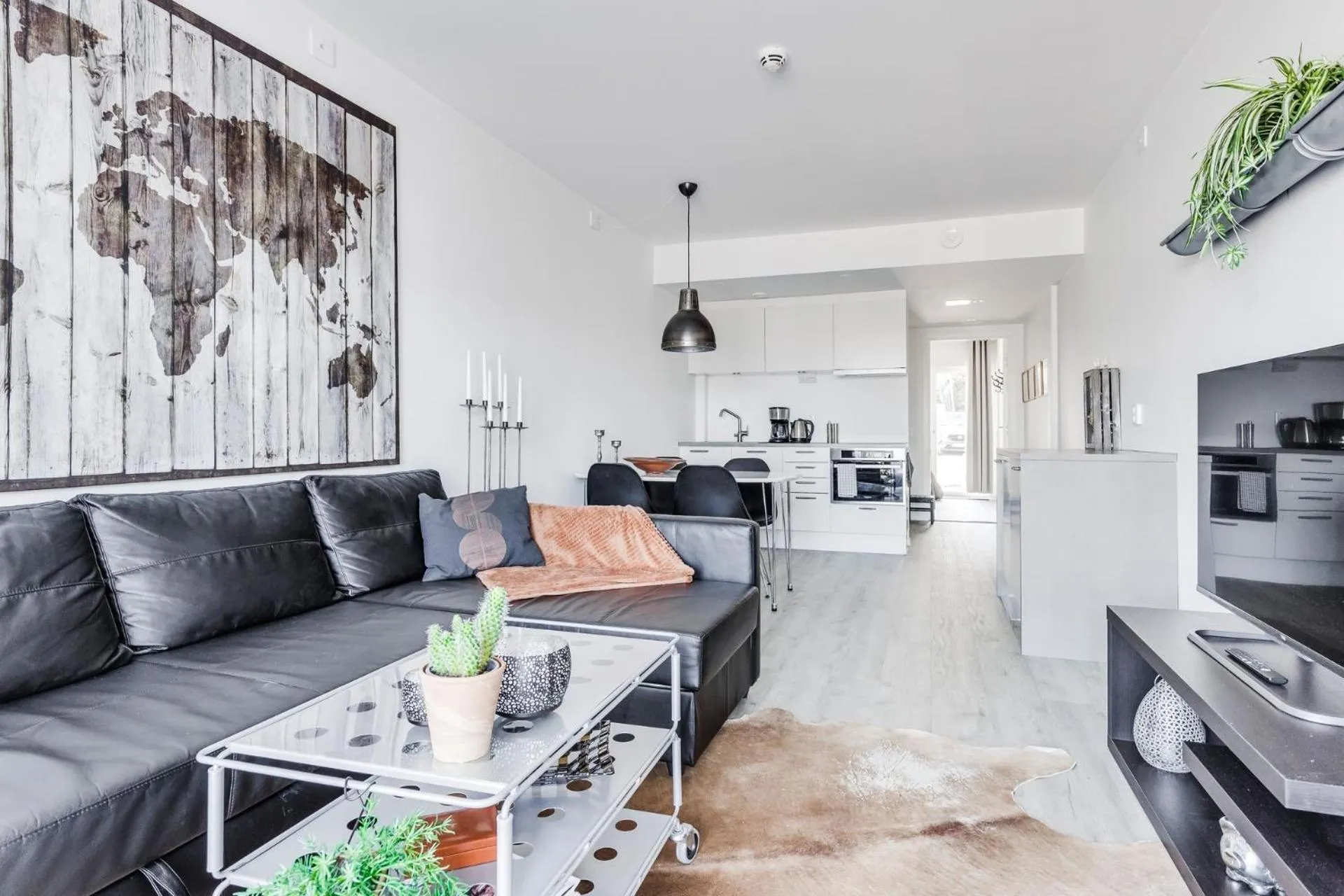 Living room in Lägenhetshotell Varvet