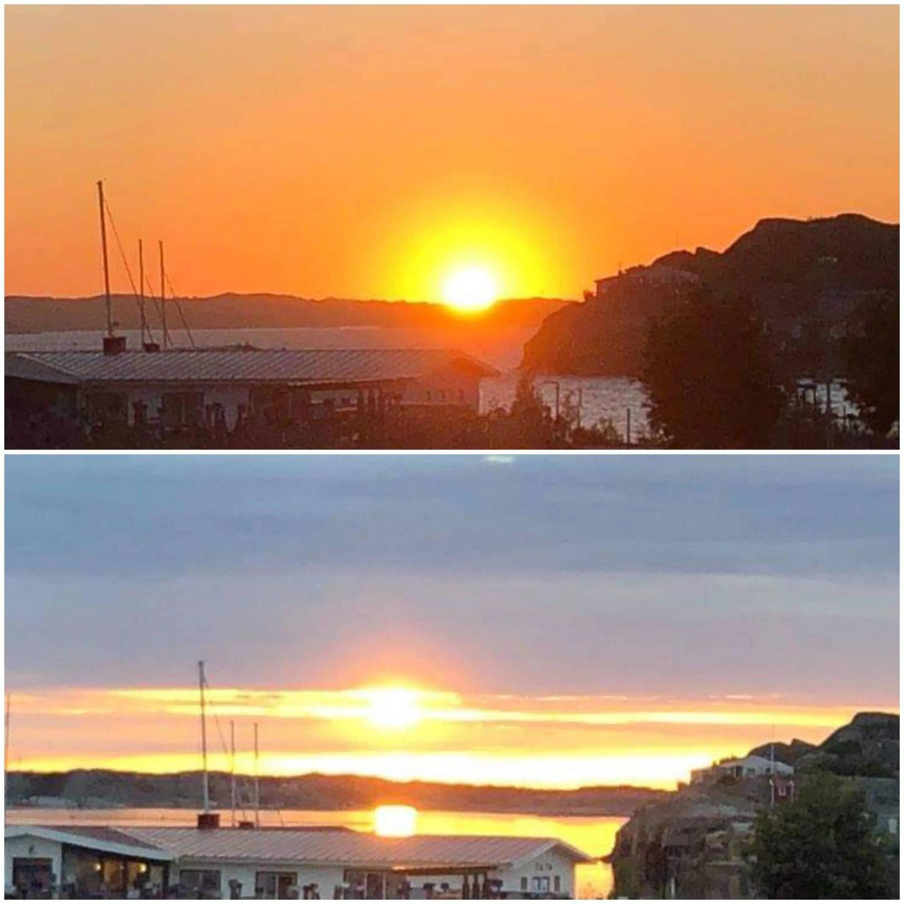 Sunset in Lägenhetshotell Varvet