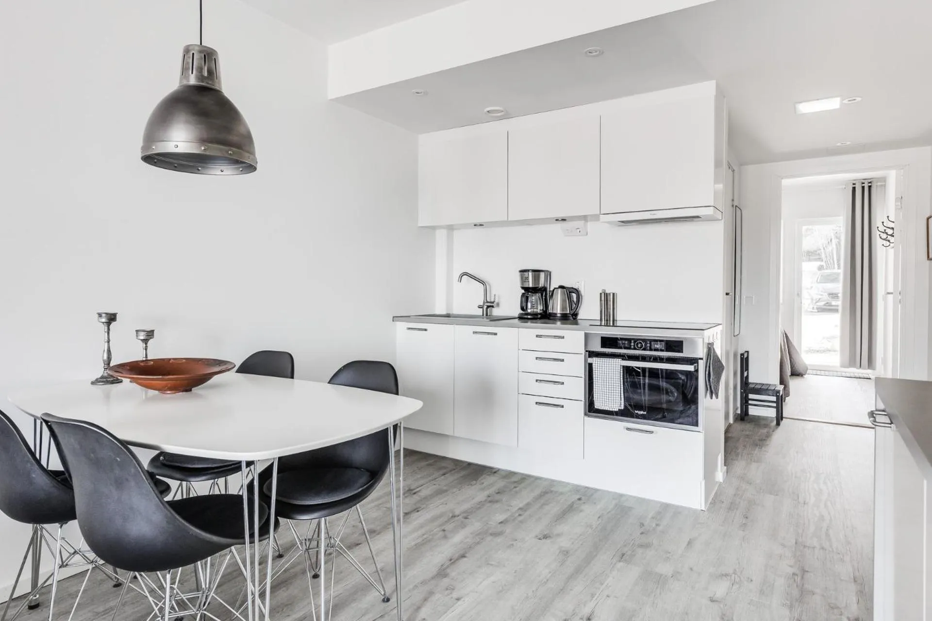 Kitchen or kitchenette in Lägenhetshotell Varvet