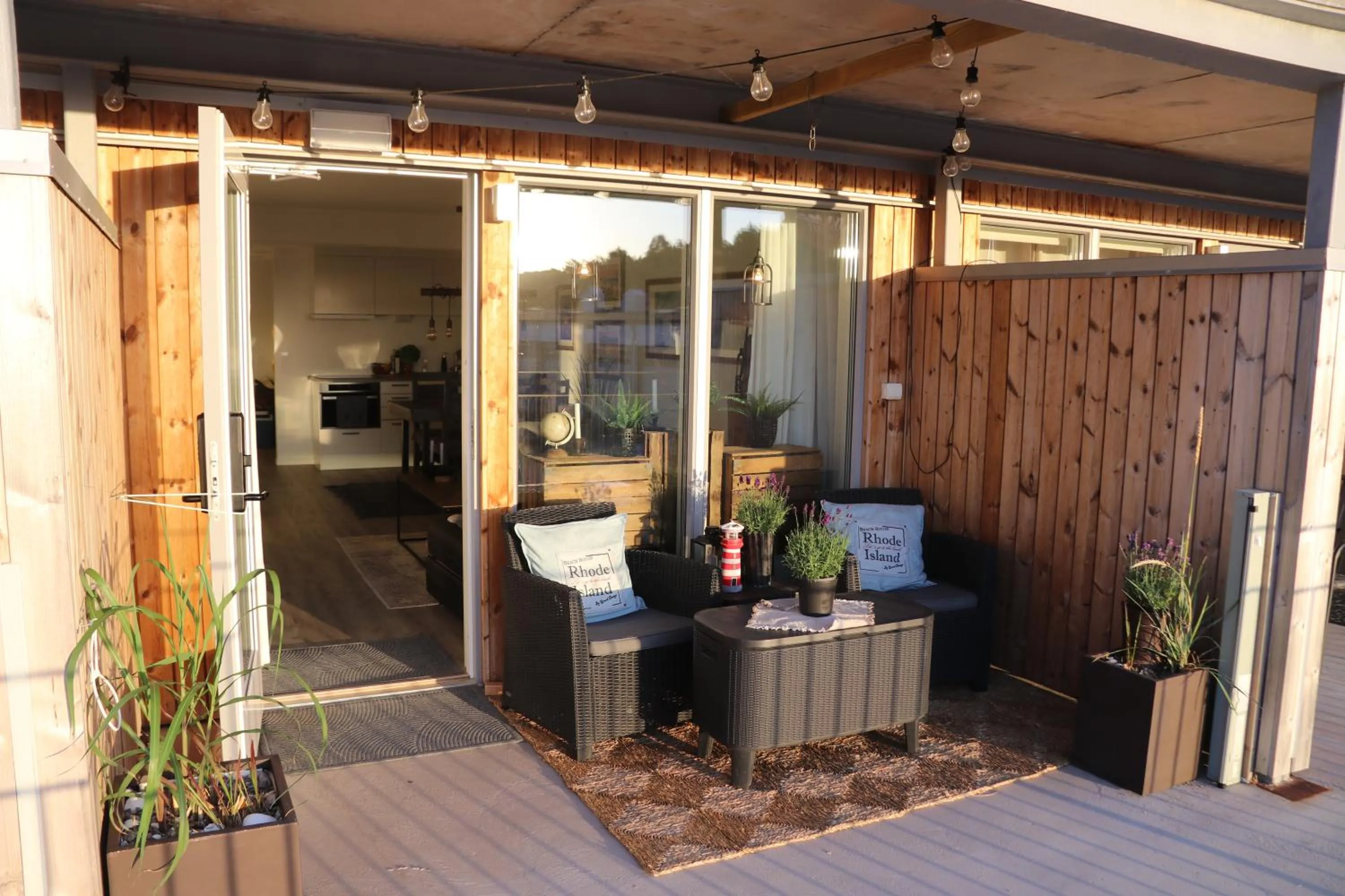 Patio in Lägenhetshotell Varvet