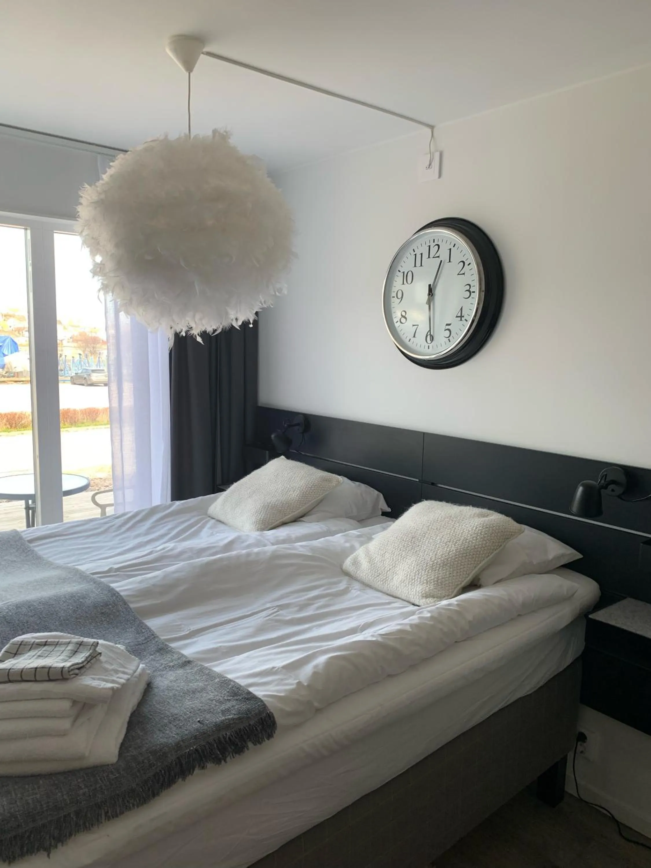 Bed in Lägenhetshotell Varvet