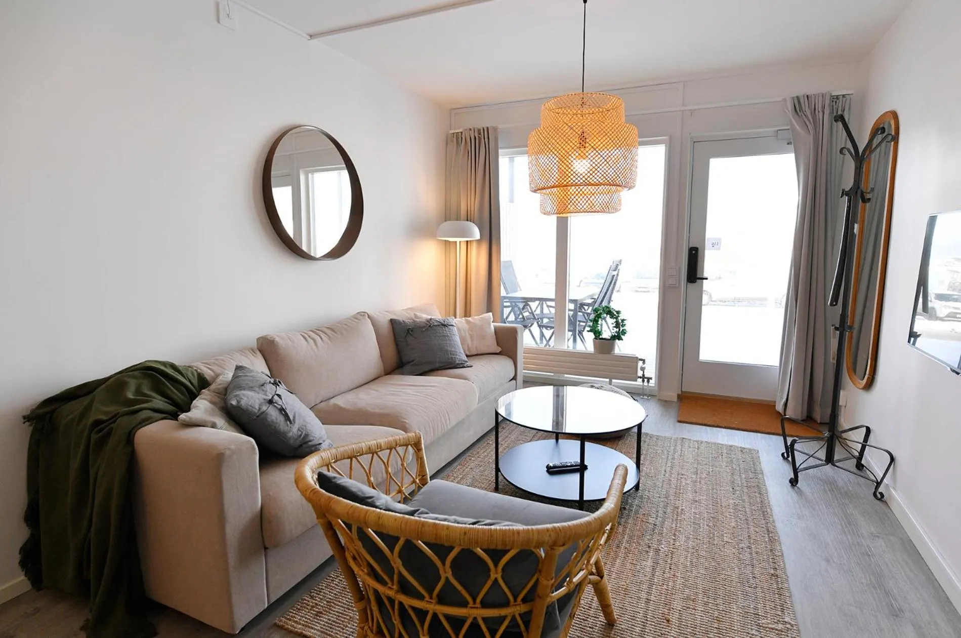 Living room in Lägenhetshotell Varvet