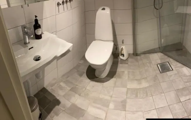 Bathroom in Lägenhetshotell Varvet