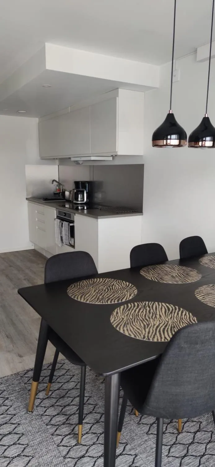 Kitchen or kitchenette in Lägenhetshotell Varvet