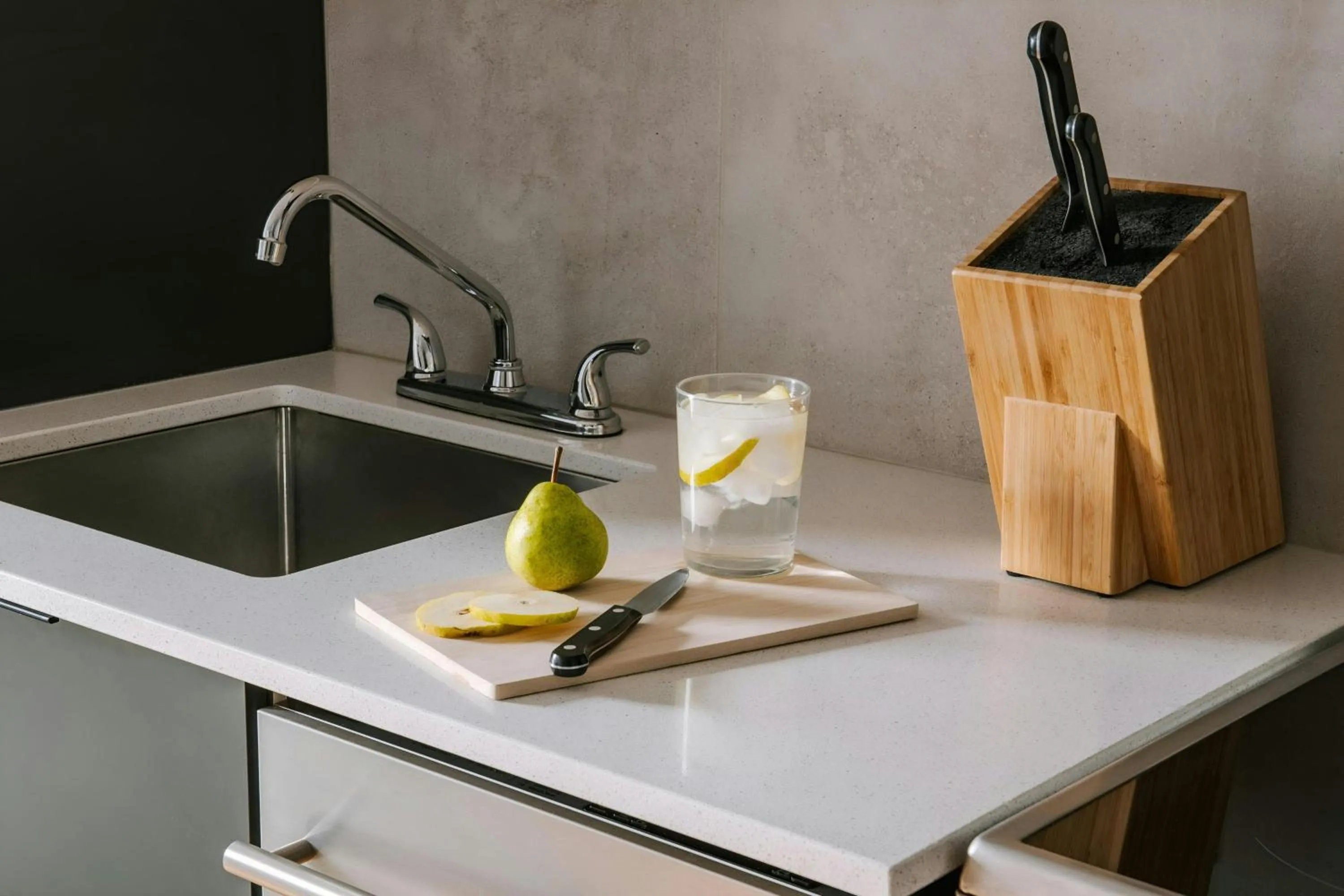 Kitchen or kitchenette in Sonder by Marriott Bonvoy Le Victoria Apartments Old Montreal