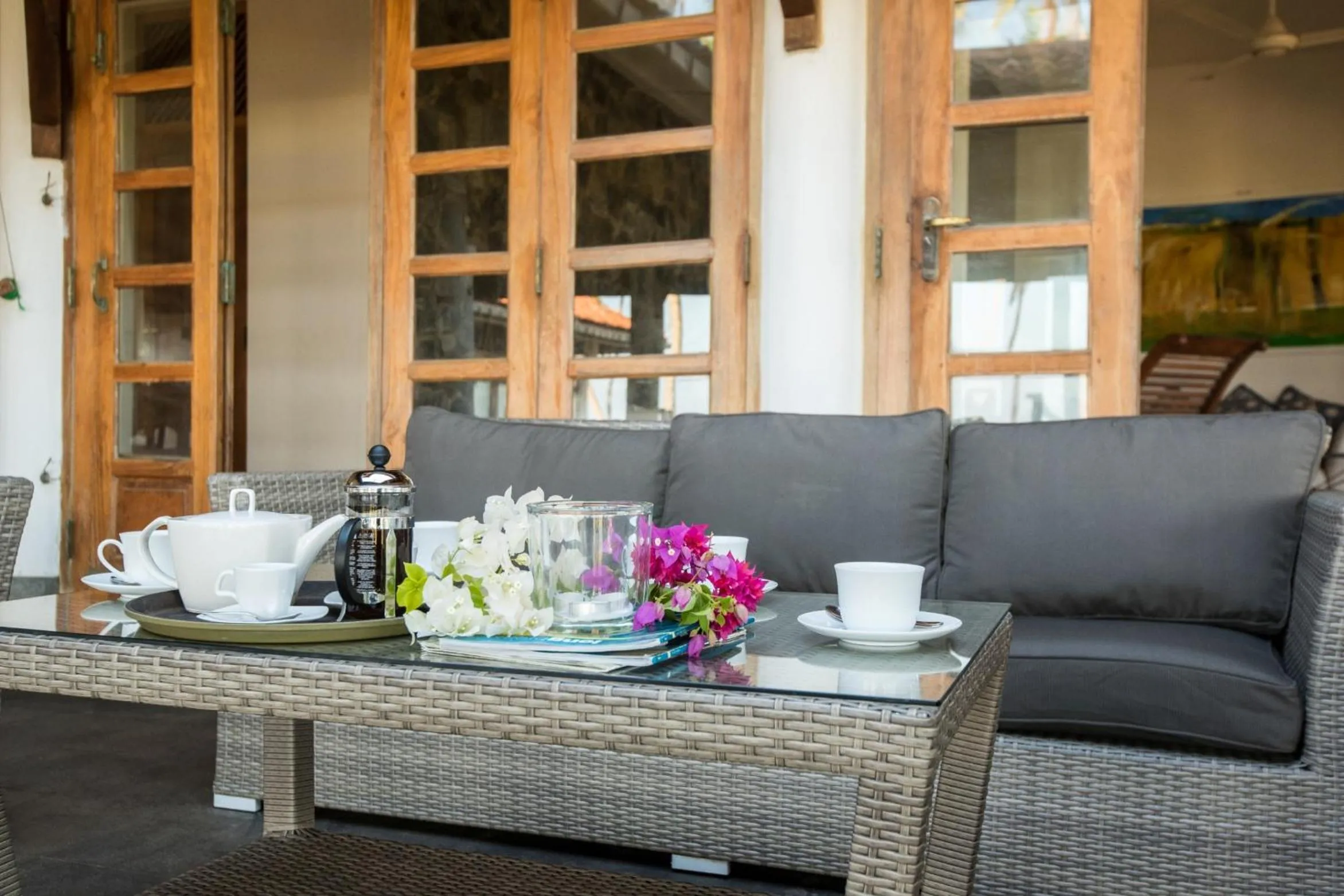 Patio in Jetwing Kottukal Beach House