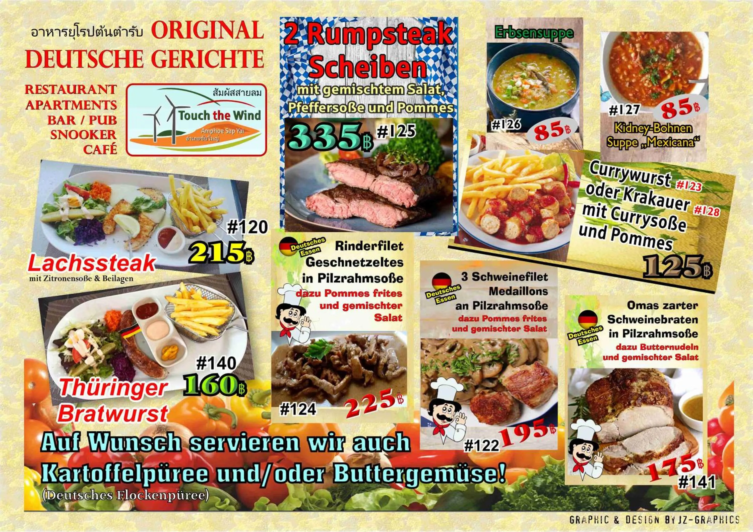 Food and drinks in Touch the Wind