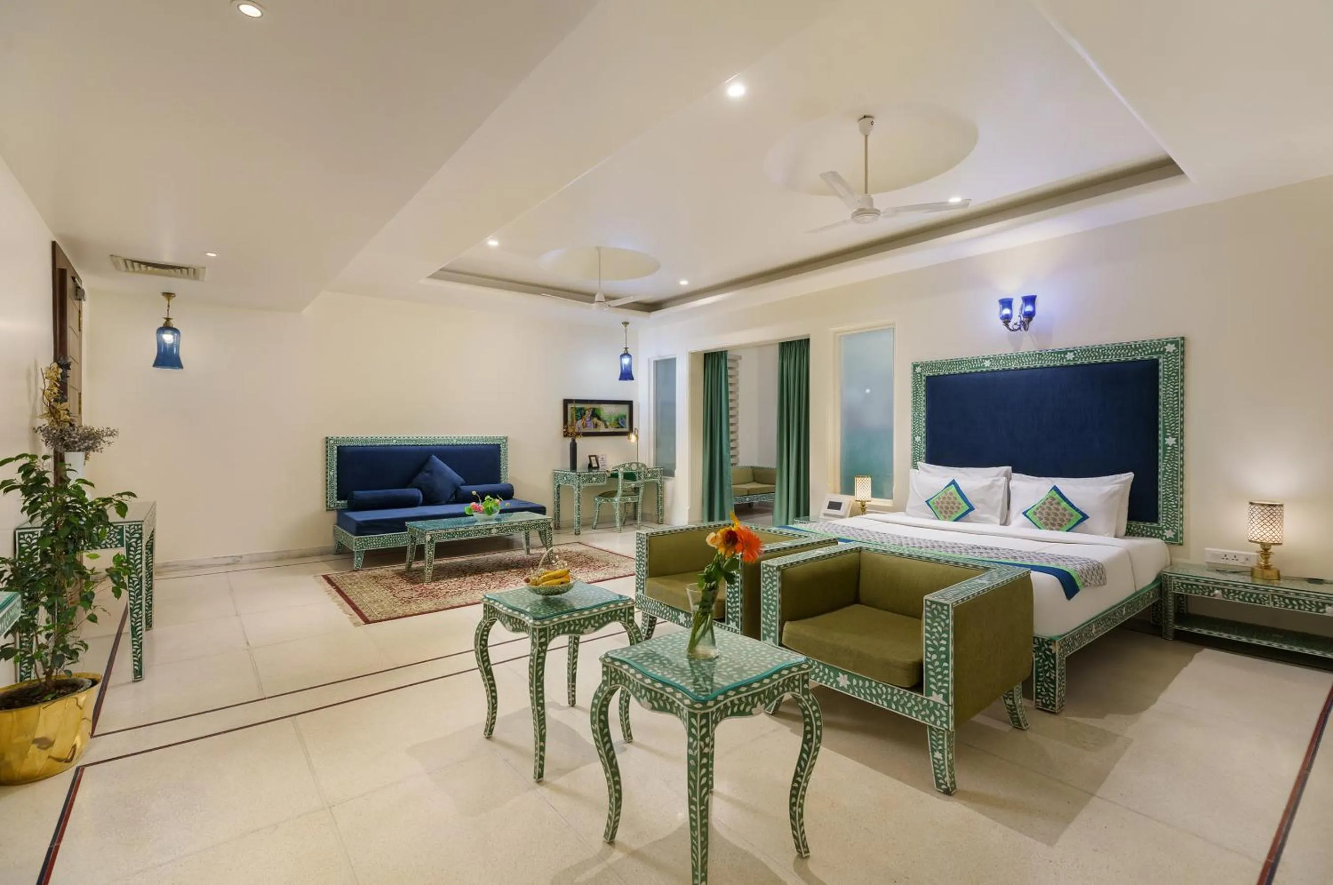 Living room in Brahma Niwas - Best Lake View Hotel in Udaipur